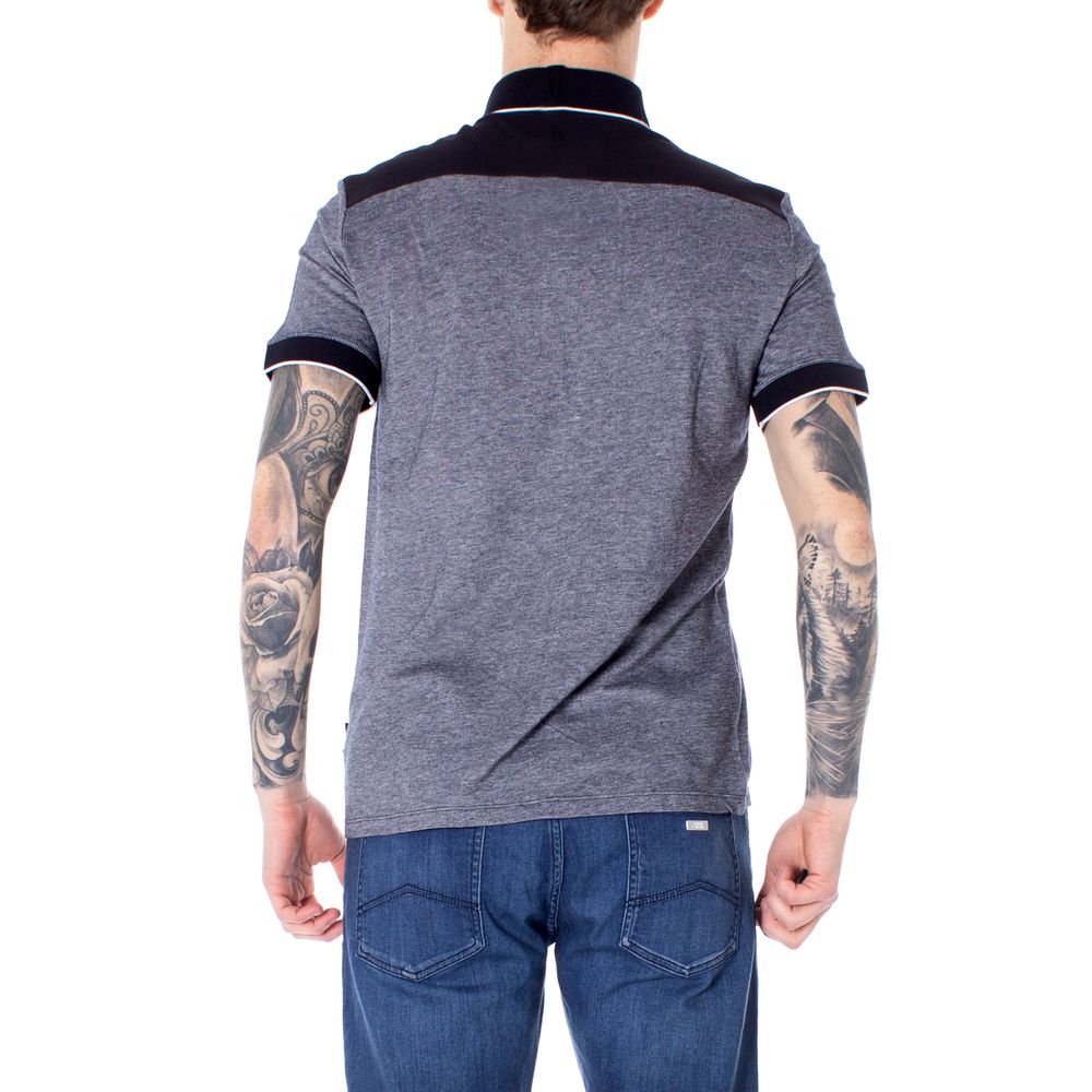 قميص بولو قطني أزرق من أرماني إكستشينج