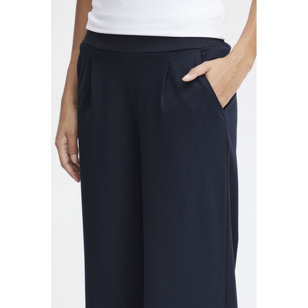 ICHI Blue Recycled Polyurethane Pant