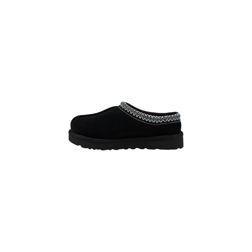 شبشب UGG من الجلد المدبوغ باللون الأسود