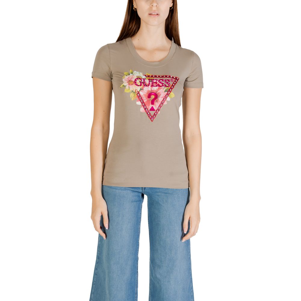 تي شيرت قطني أخضر من Guess