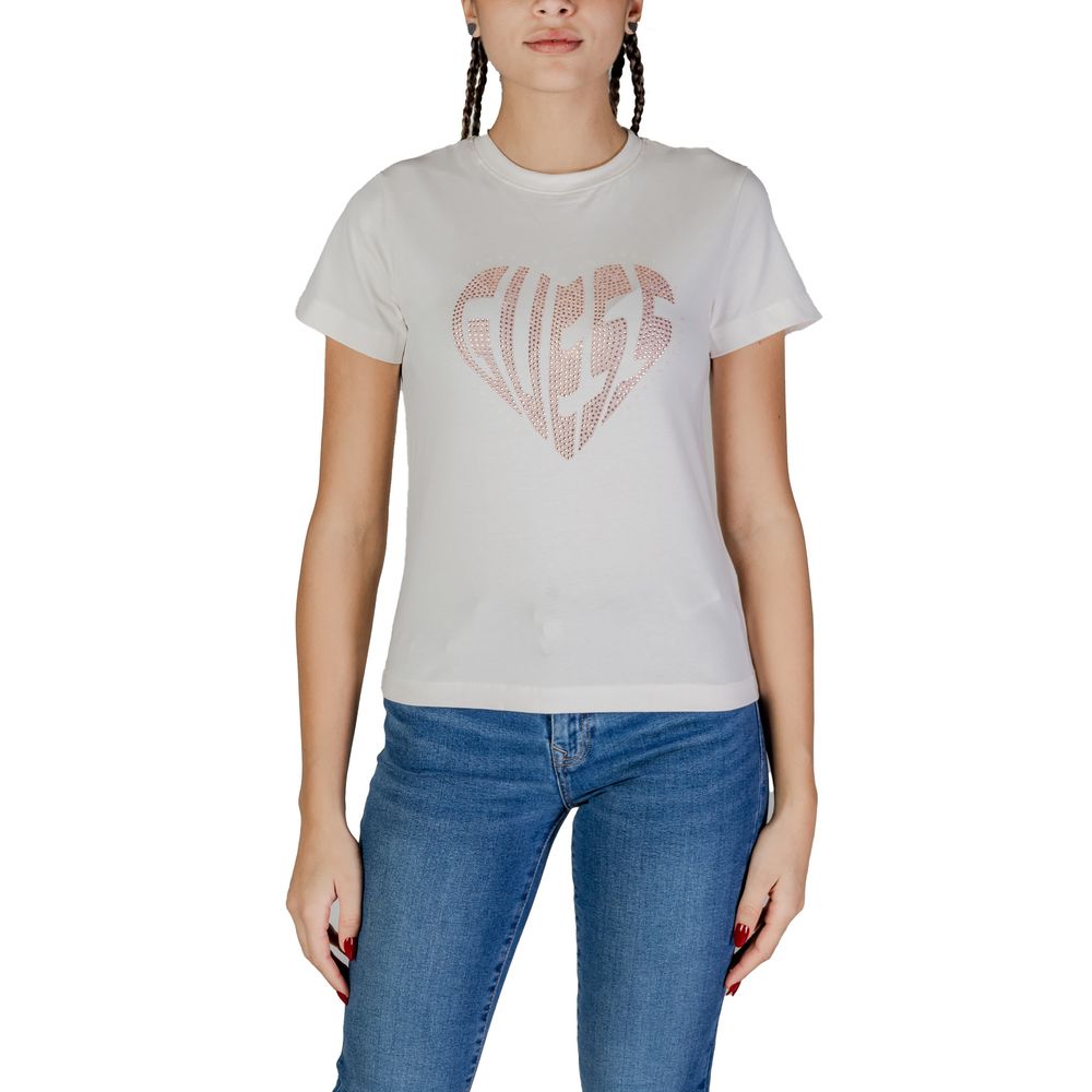 تي شيرت Guess Active Cream Cotton T-Shirt