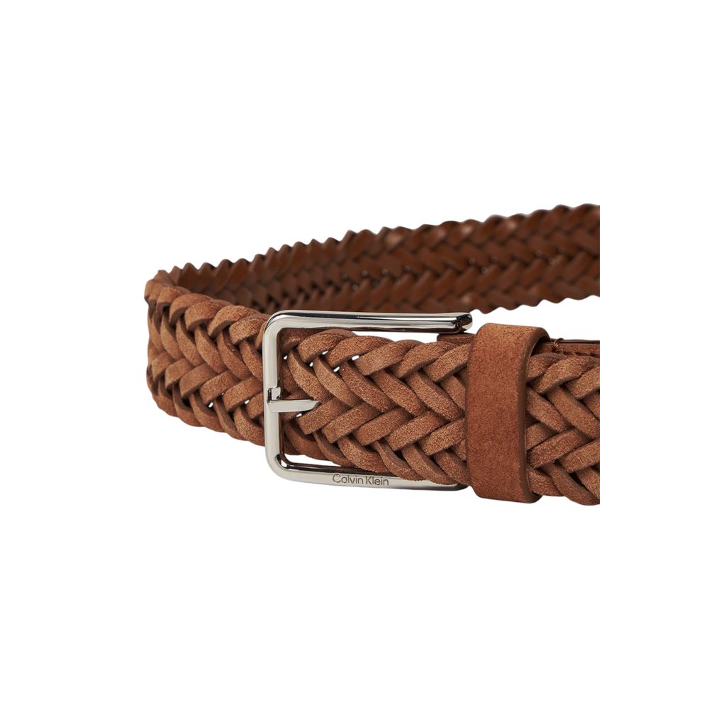 Calvin Klein Brown Leather Regular Belt - Luxe Marca
