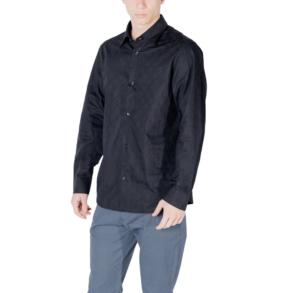 Armani Exchange Blue Cotton Shirt