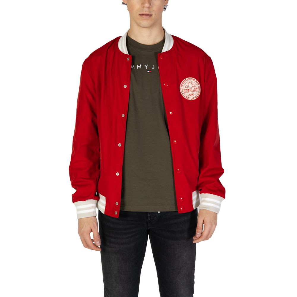 Replay Red Cotton Jackets & Coat