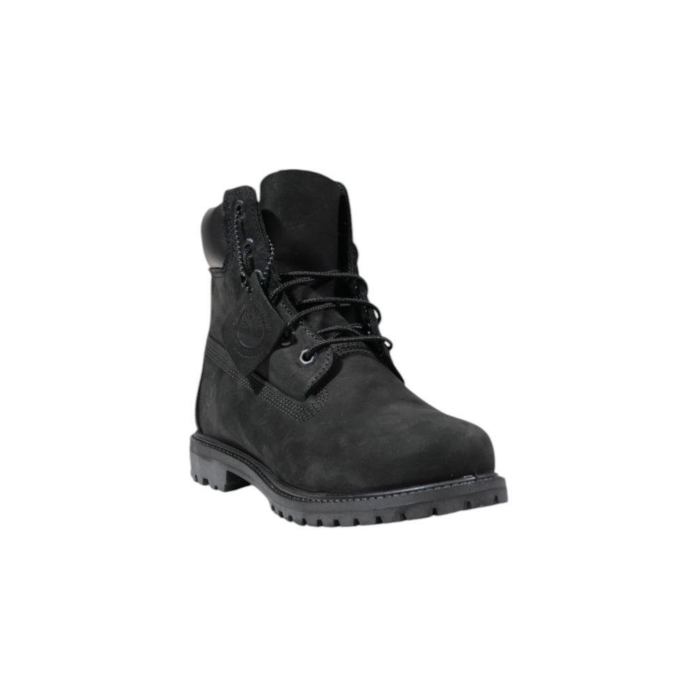 Timberland Black Leather Lace-Up Boots