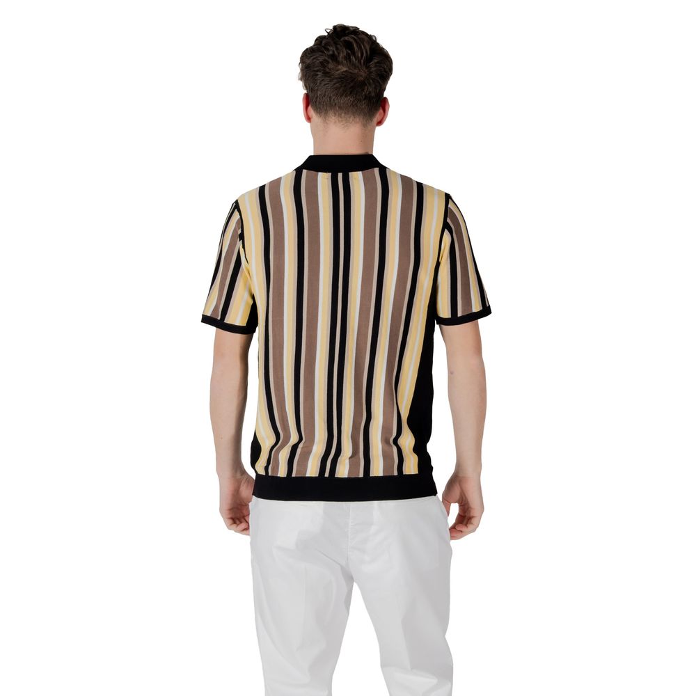 Gianni Lupo Black Viscose Polo Shirt