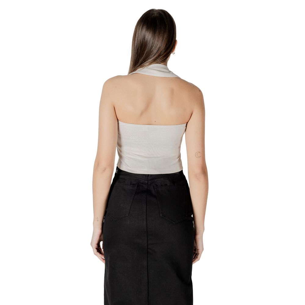 بلوزة كالفن كلاين جينز قطنية باللون البيج