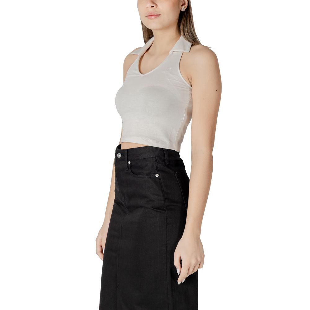 بلوزة كالفن كلاين جينز قطنية باللون البيج