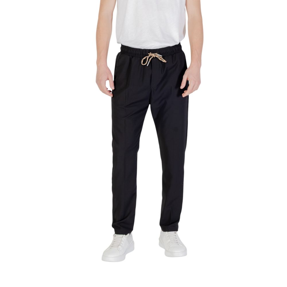 Gianni Lupo Black Polyester Pant