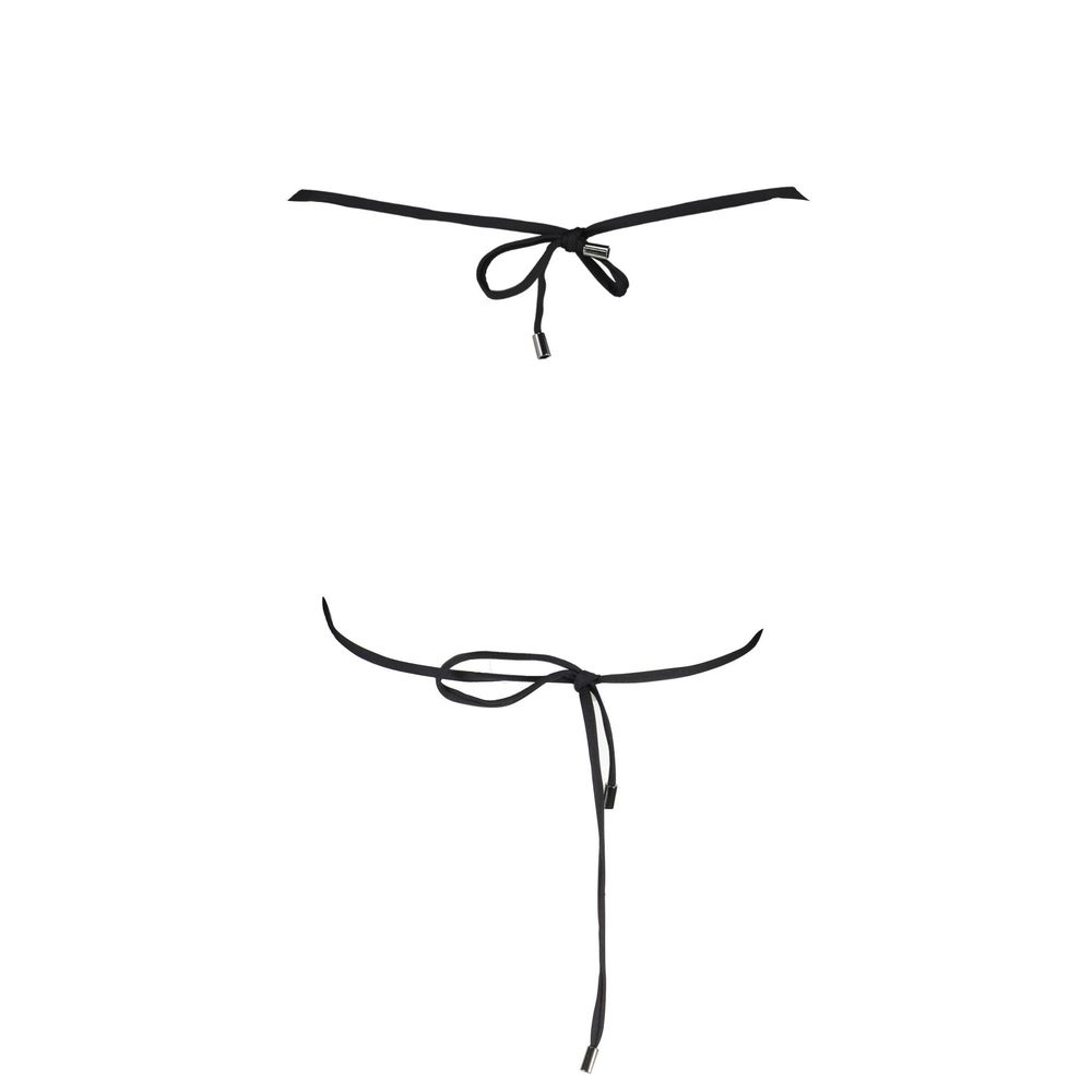 بدلة سباحة نسائية من البولي أميد باللون الأسود من كارل لاغرفيلد