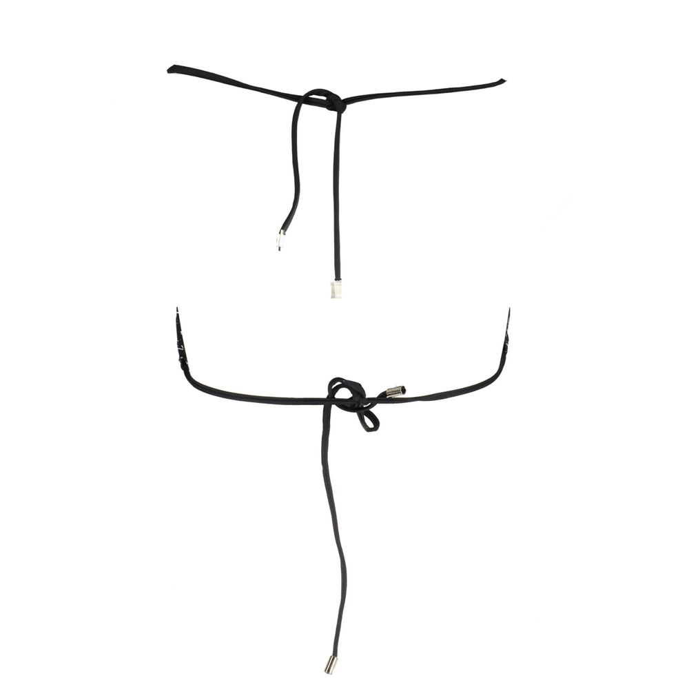 بدلة سباحة نسائية من البولي أميد باللون الأسود من كارل لاغرفيلد