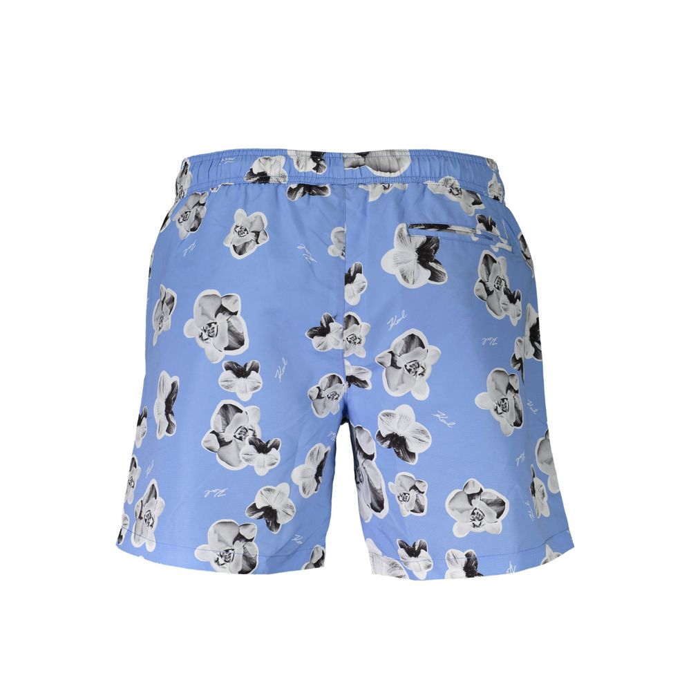 Karl Lagerfeld Azzurro Polyester Men Swim Boxer