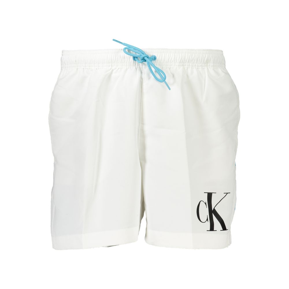 Calvin Klein Bianco Recycled Polyester Men's Swim Boxer
