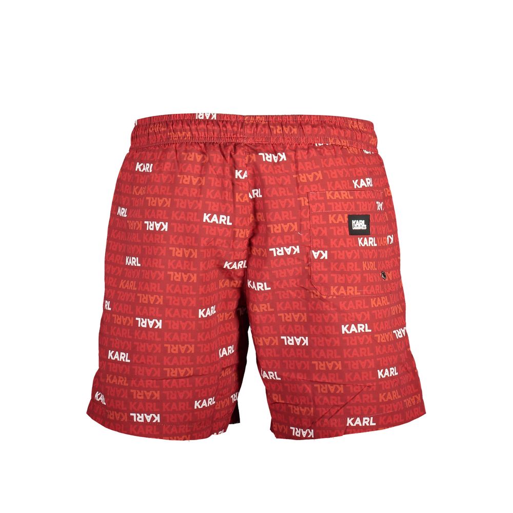 Karl Lagerfeld Rosso Polyester Men Swim Boxer
