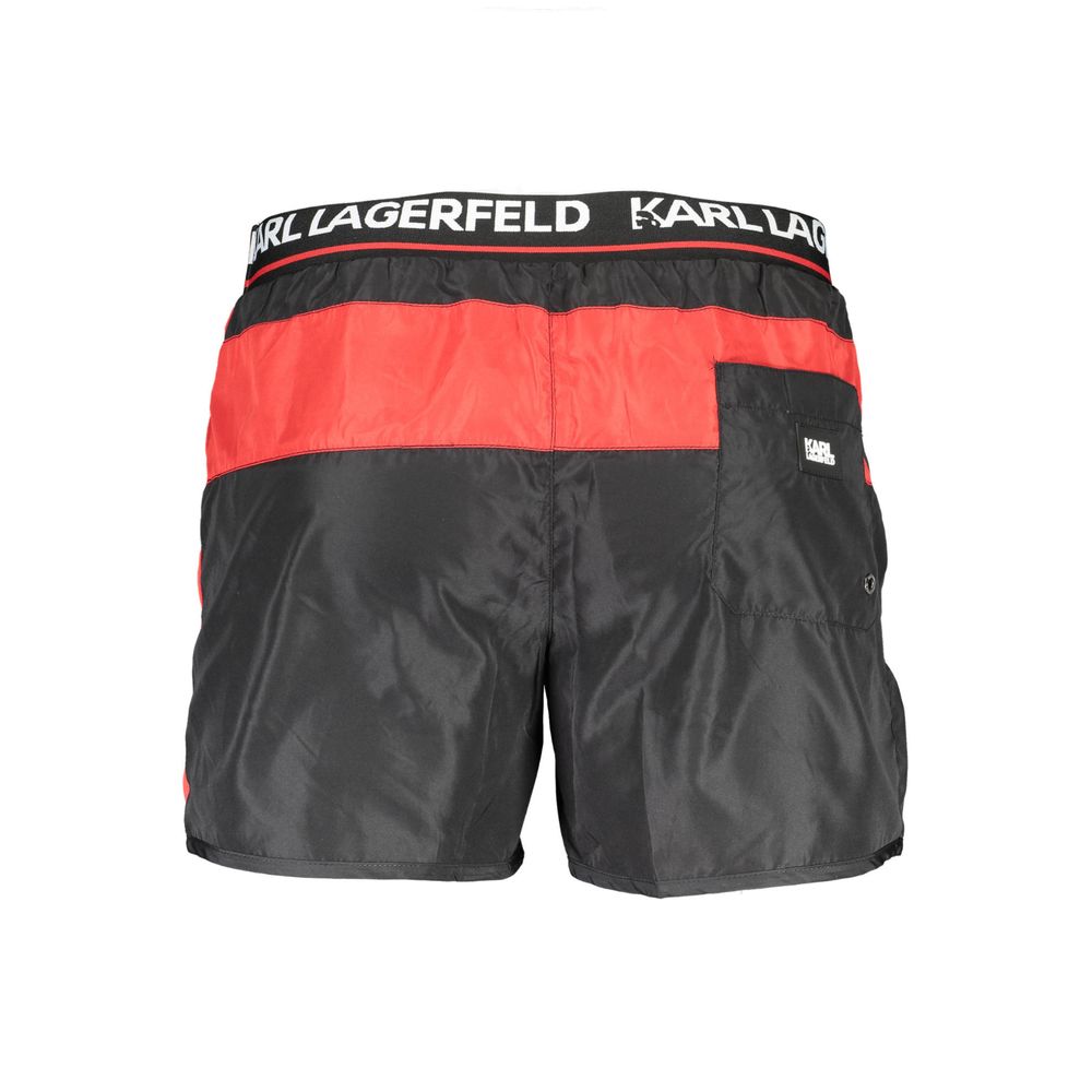 Karl Lagerfeld Nero Poliestere Mens Swim Boxer