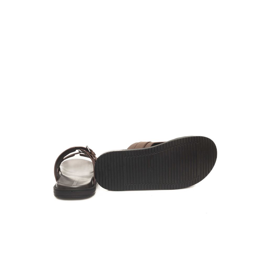 Cerruti 1881 Brown Cowhide Men Sandal