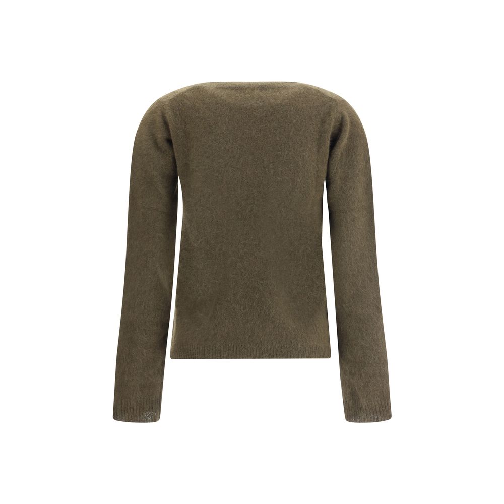 P.A.R.O.S.H. Green Raccoon Fur Sweatshirt