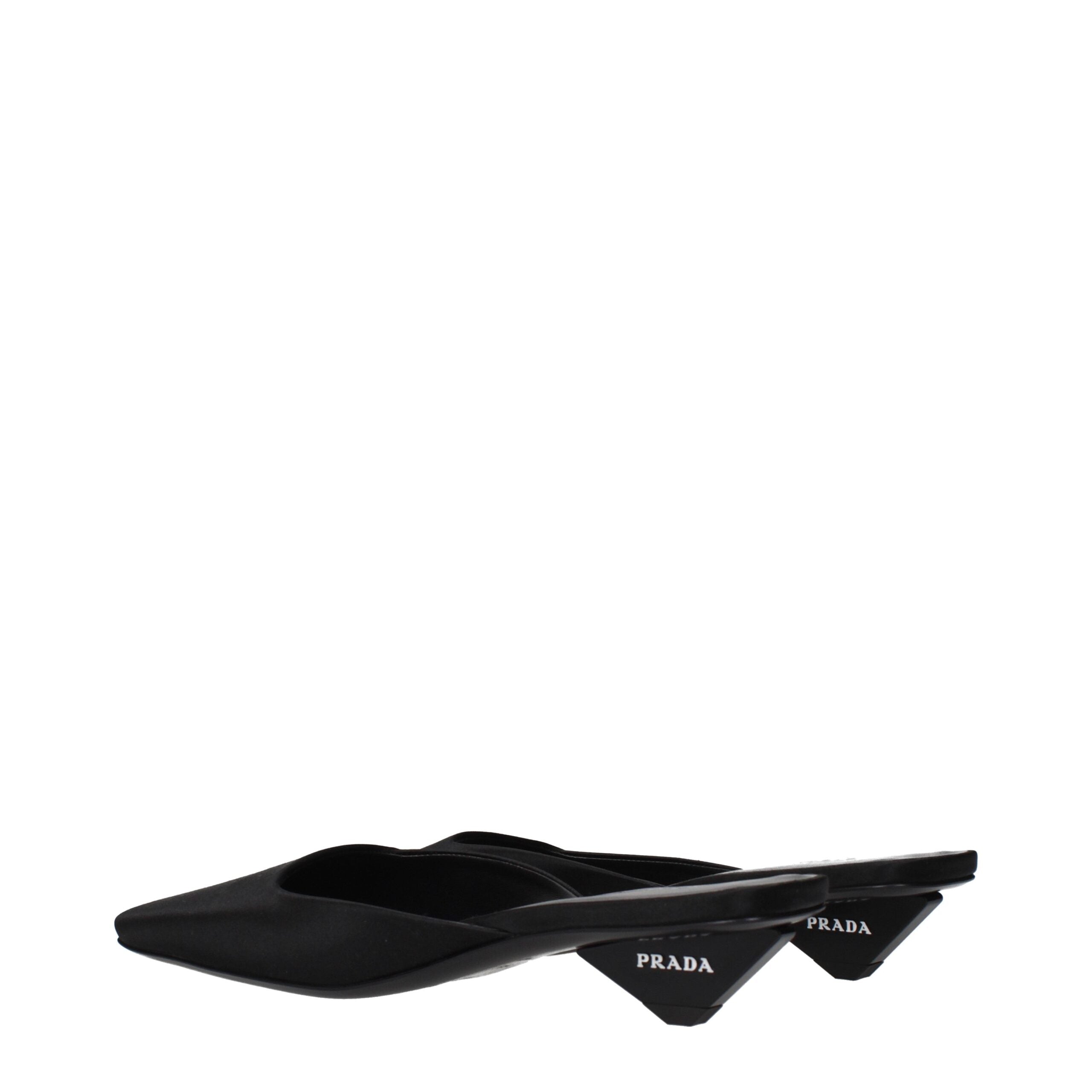 Prada Black Satin Sandals