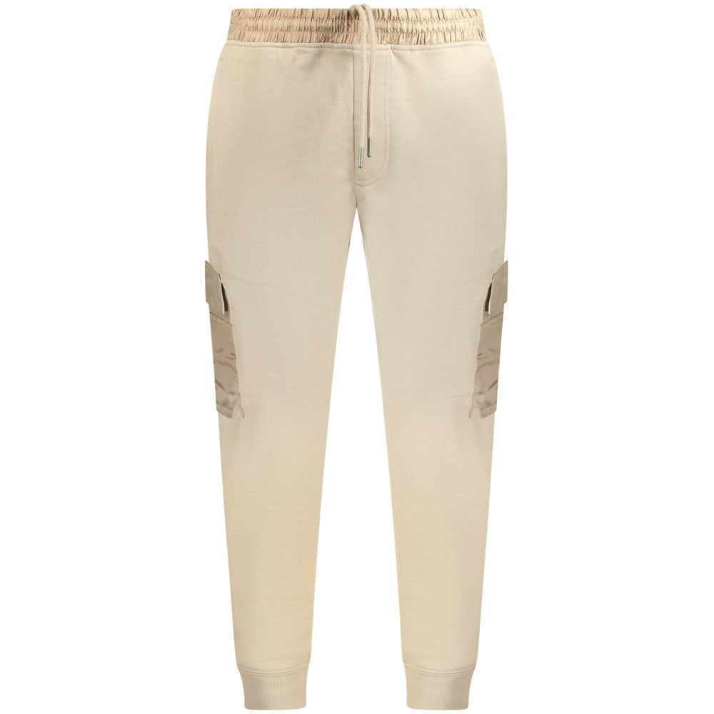 Hugo Boss Beige Cotton Men's Jogger Trouser