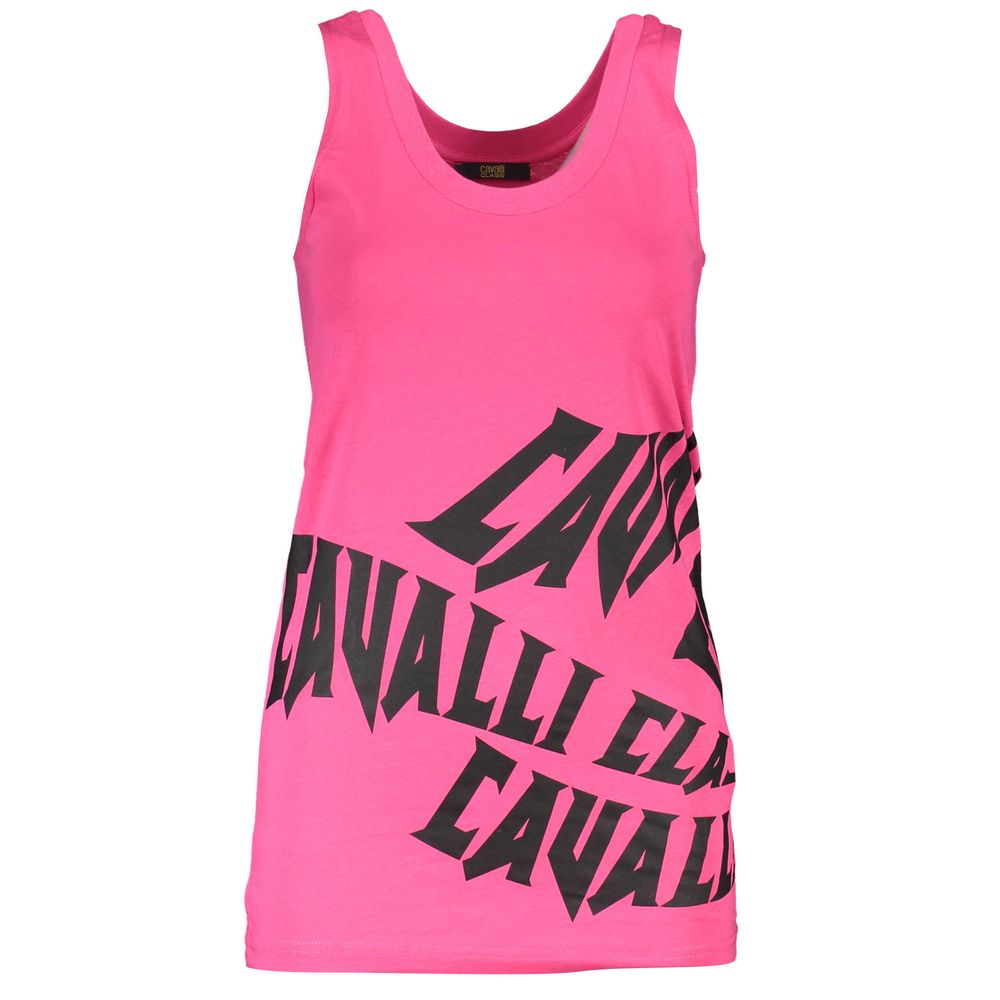 Cavalli Class Rosa Cotton Woman Tank Top