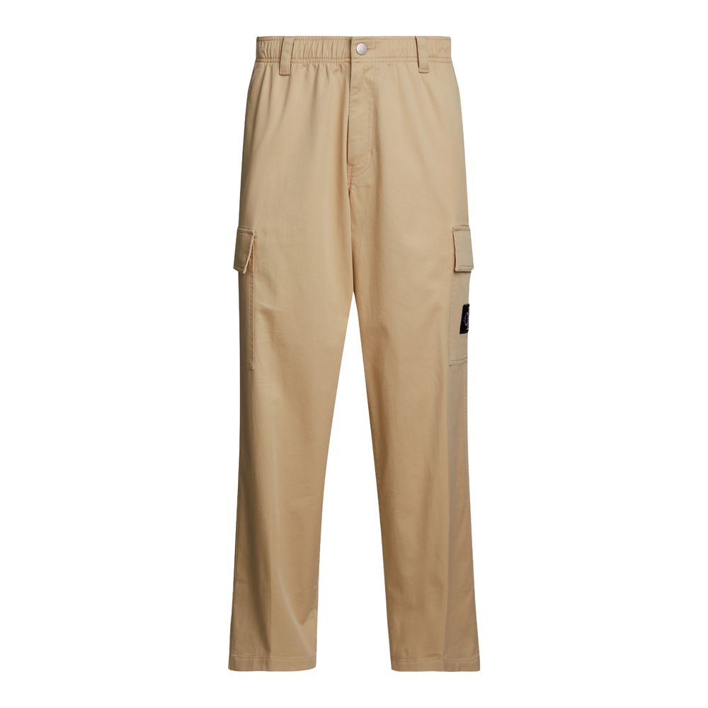 Calvin Klein Jeans Beige Recycled Cotton Cargo Pants - Luxe Marca