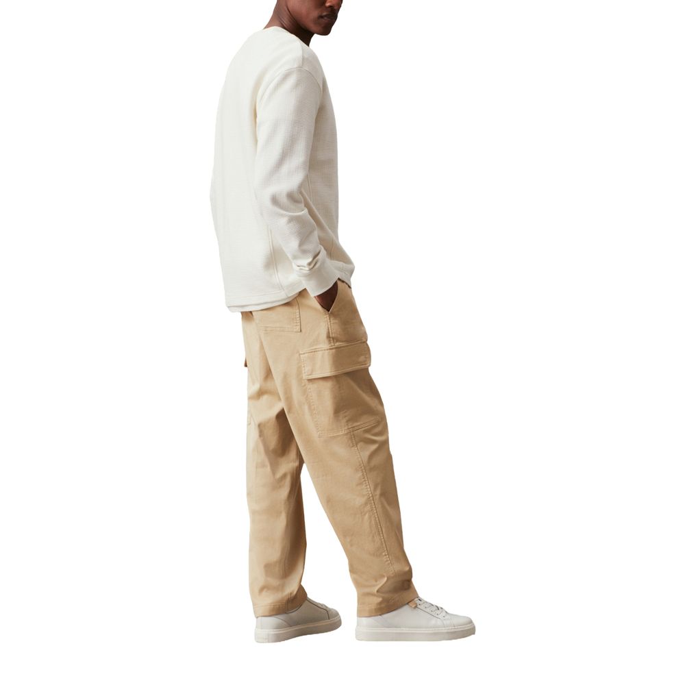 Calvin Klein Jeans Beige Recycled Cotton Cargo Pants - Luxe Marca
