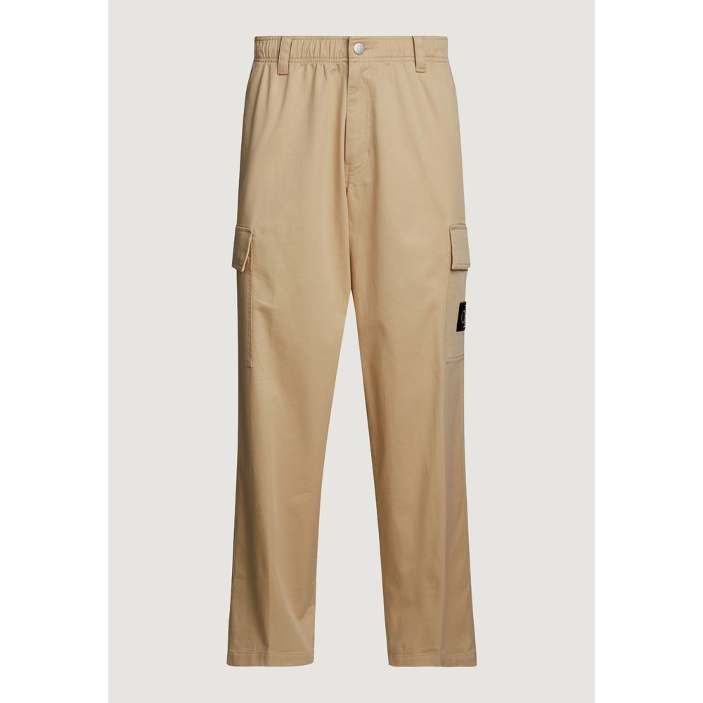 Calvin Klein Jeans Beige Recycled Cotton Cargo Pants - Luxe Marca