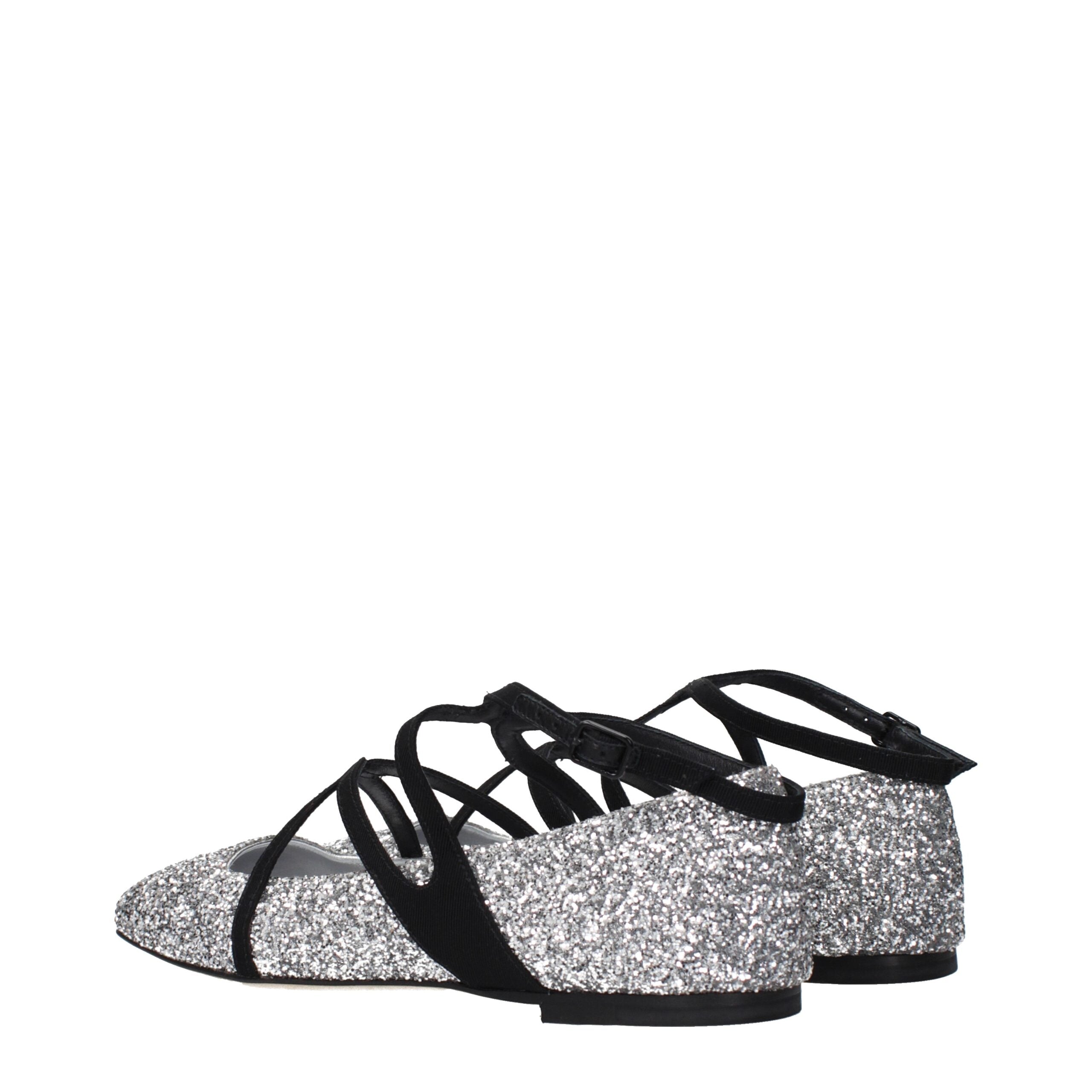 Jimmy Choo Gray Plastic Ballet Flats