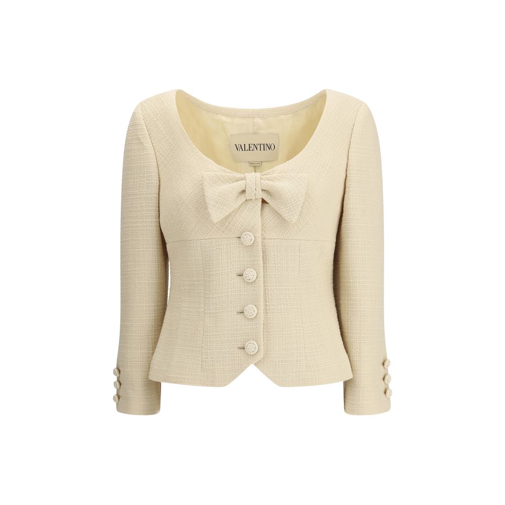 Valentino Beige Fleece Wool Coat - Luxe Marca