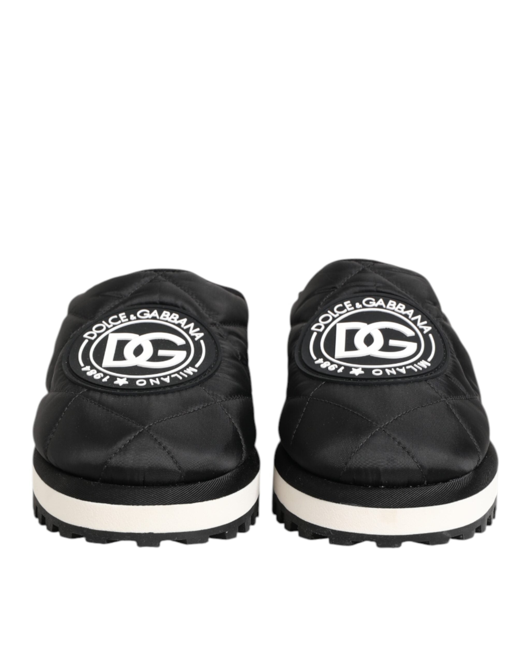 حذاء رياضي دولتشي آند غابانا أسود من النايلون منخفض الارتفاع سهل الارتداء