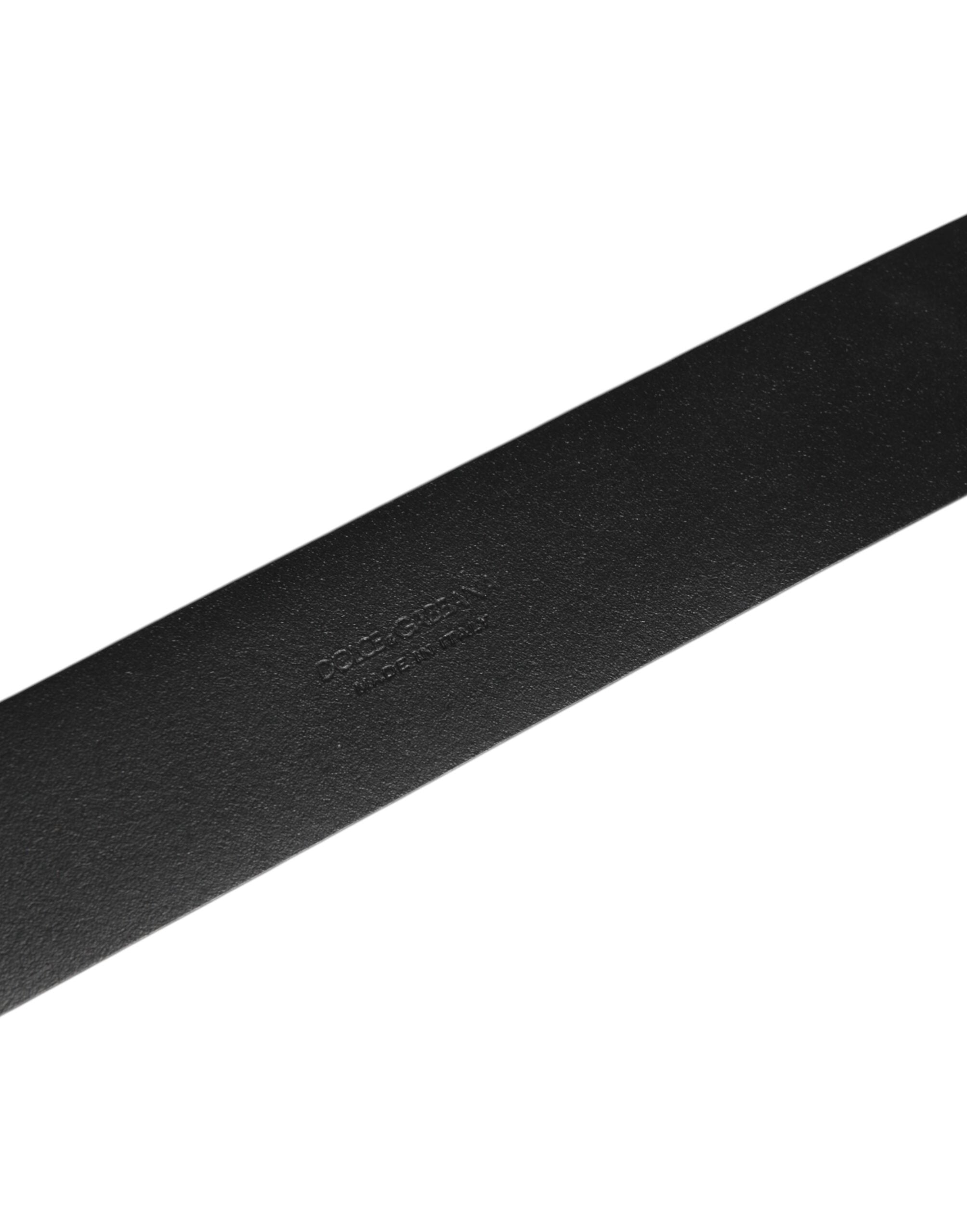 حزام دولتشي آند غابانا من الجلد البني بحلقات جانبية وإبزيم نحاسي