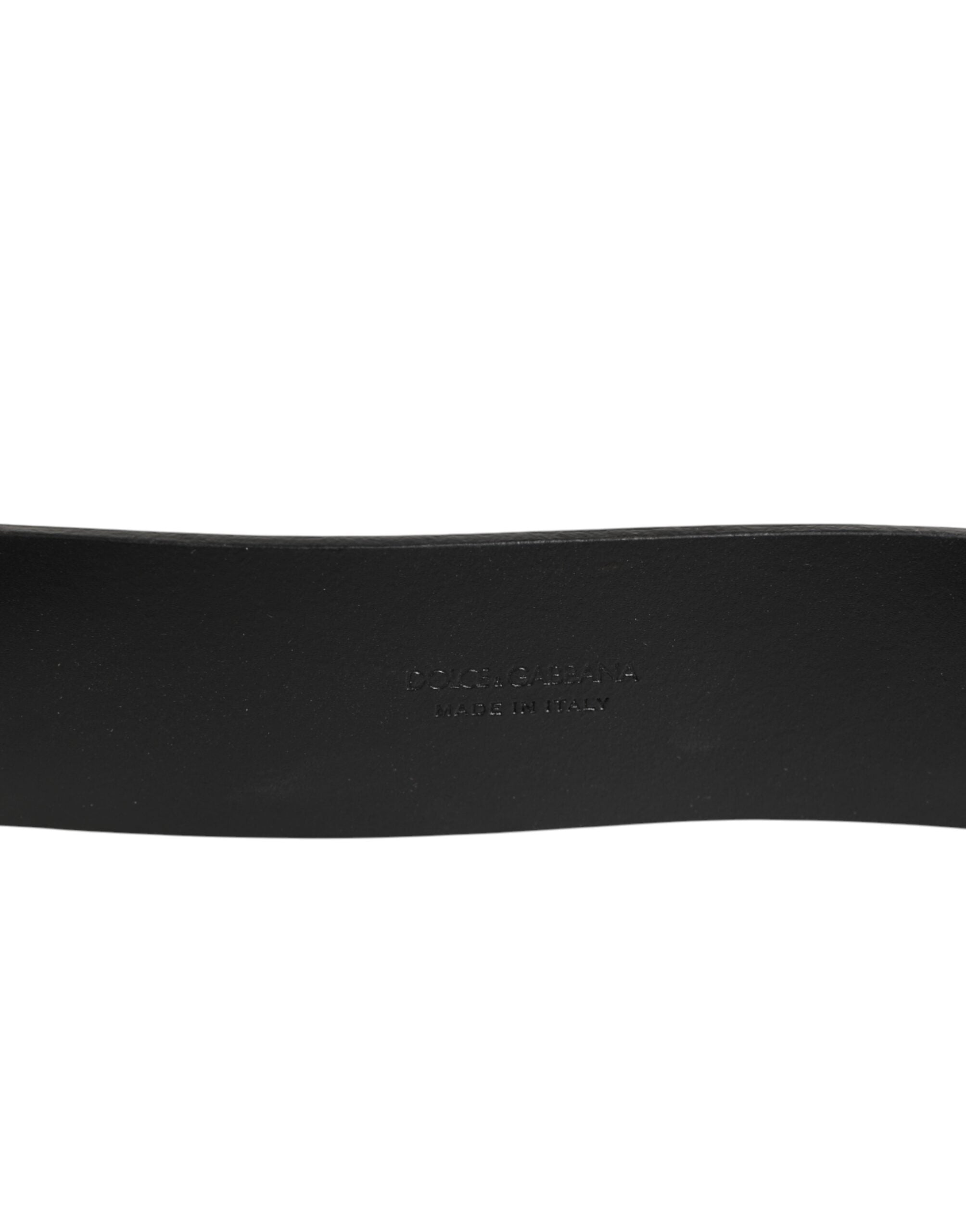 حزام دولتشي آند غابانا بني كلاسيكي ذهبي اللون للرجال مع مشبك معدني