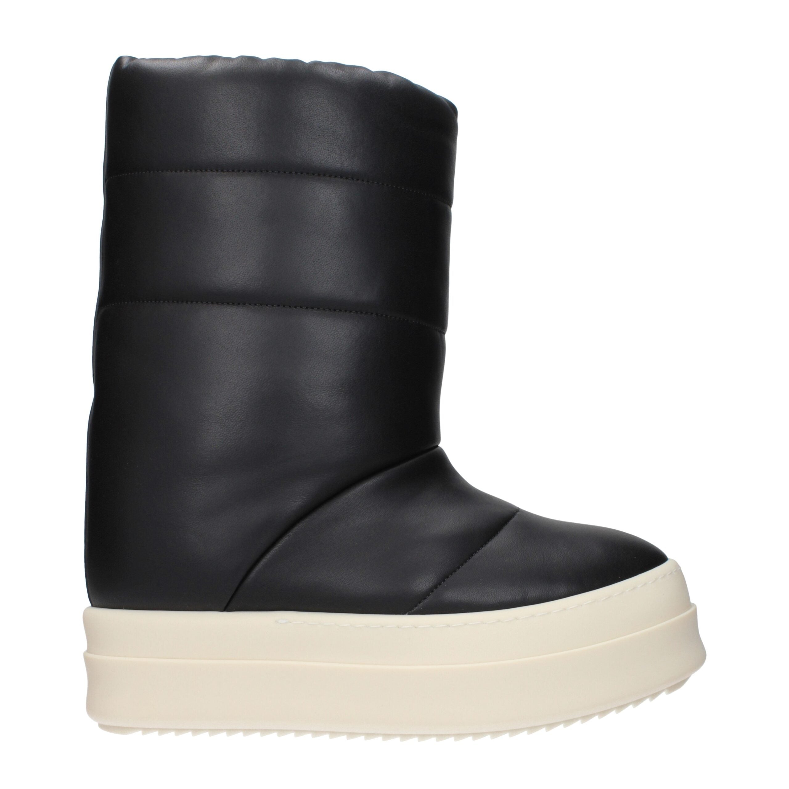 Rick Owens Black Leather Ankle Boots