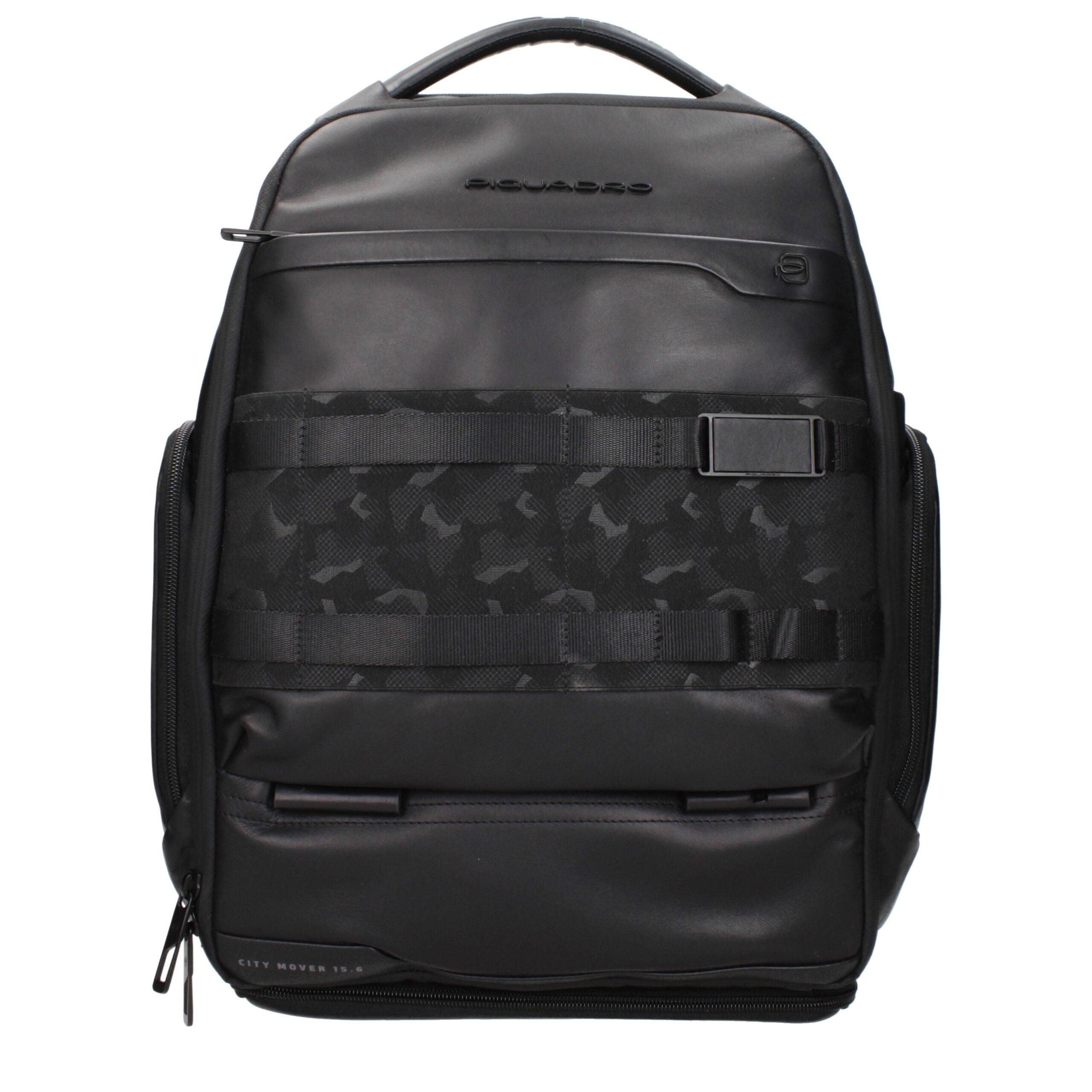 Piquadro Black Leather Backpack