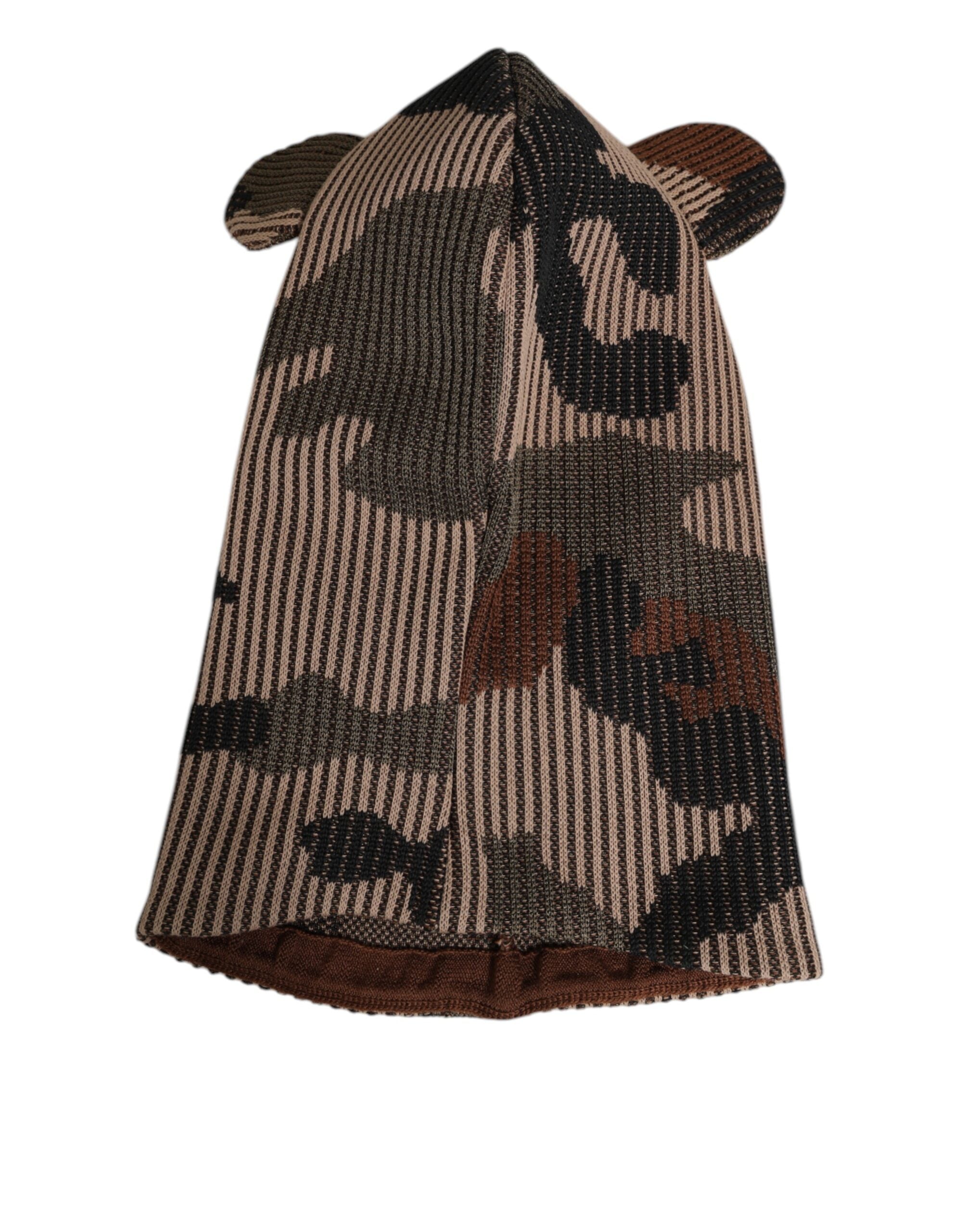 قبعة دولتشي آند غابانا متعددة الألوان بقناع بالاكلافا للرجال، مقاس واحد