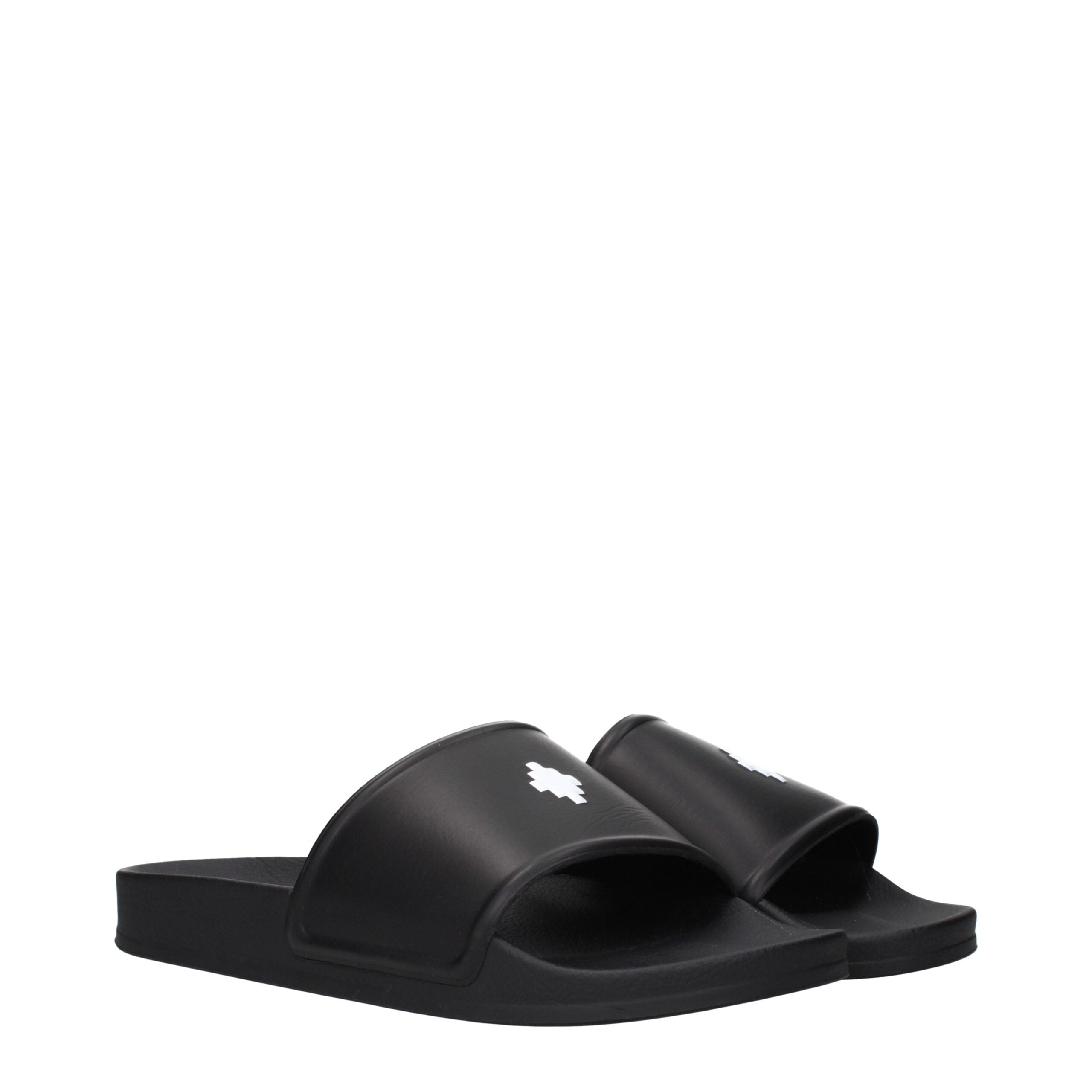 Marcelo Burlon Black Cotton Slippers