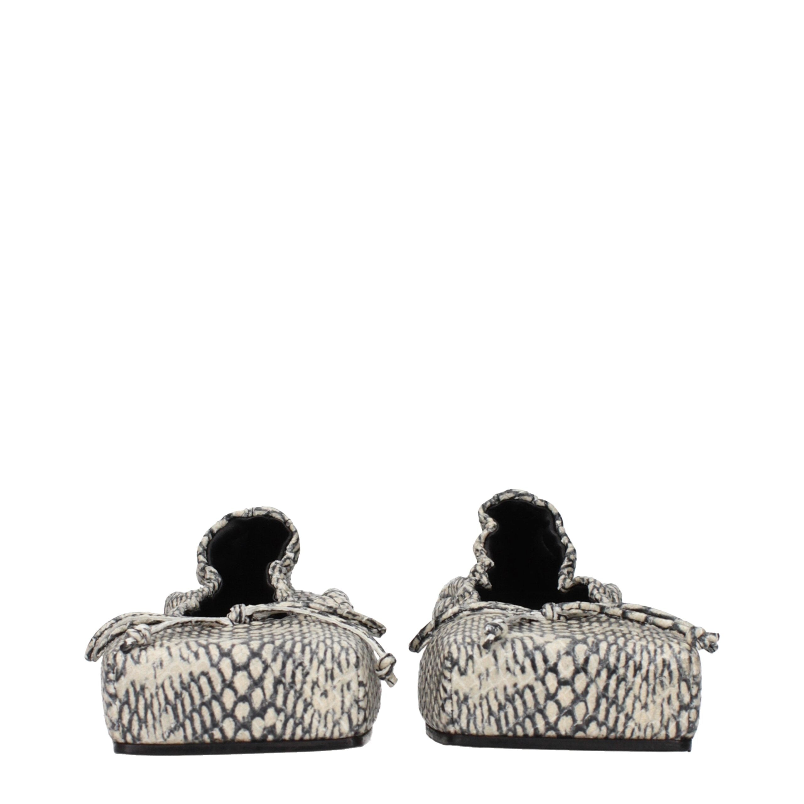 Jacquemus Beige Leather Ballet Flats