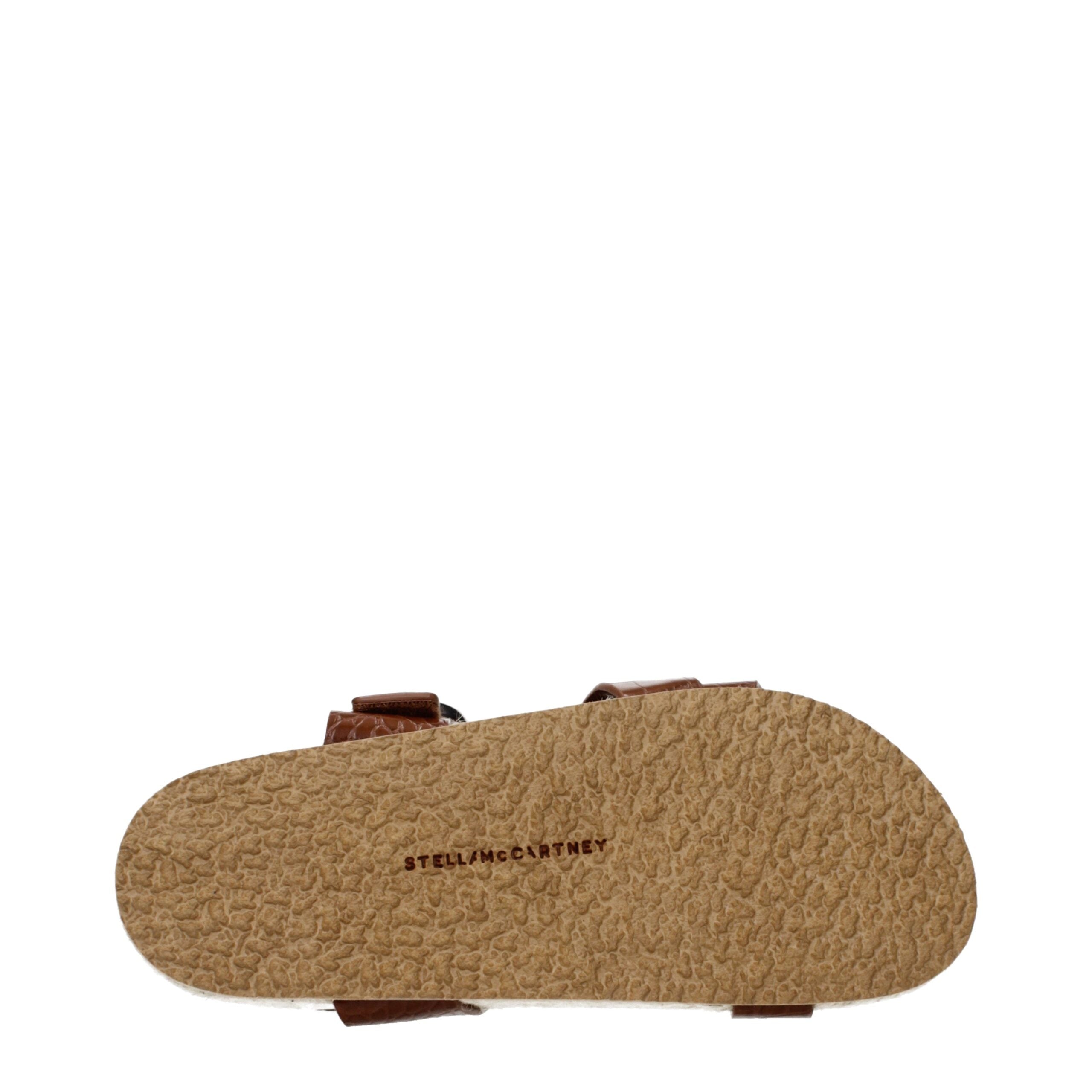Stella McCartney Brown Leather Flat Sandals