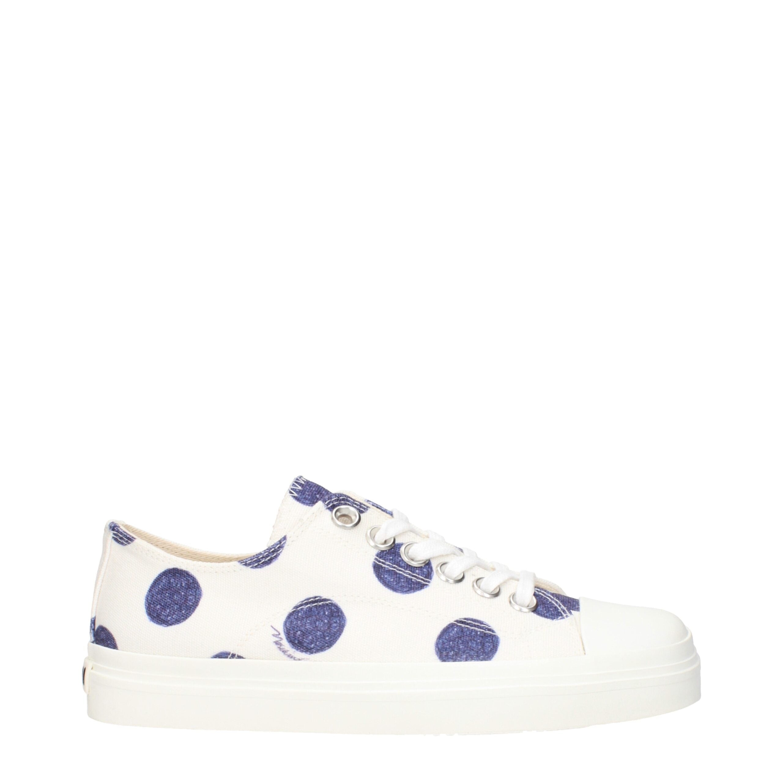 Moschino White Fabric Low Top Sneakers