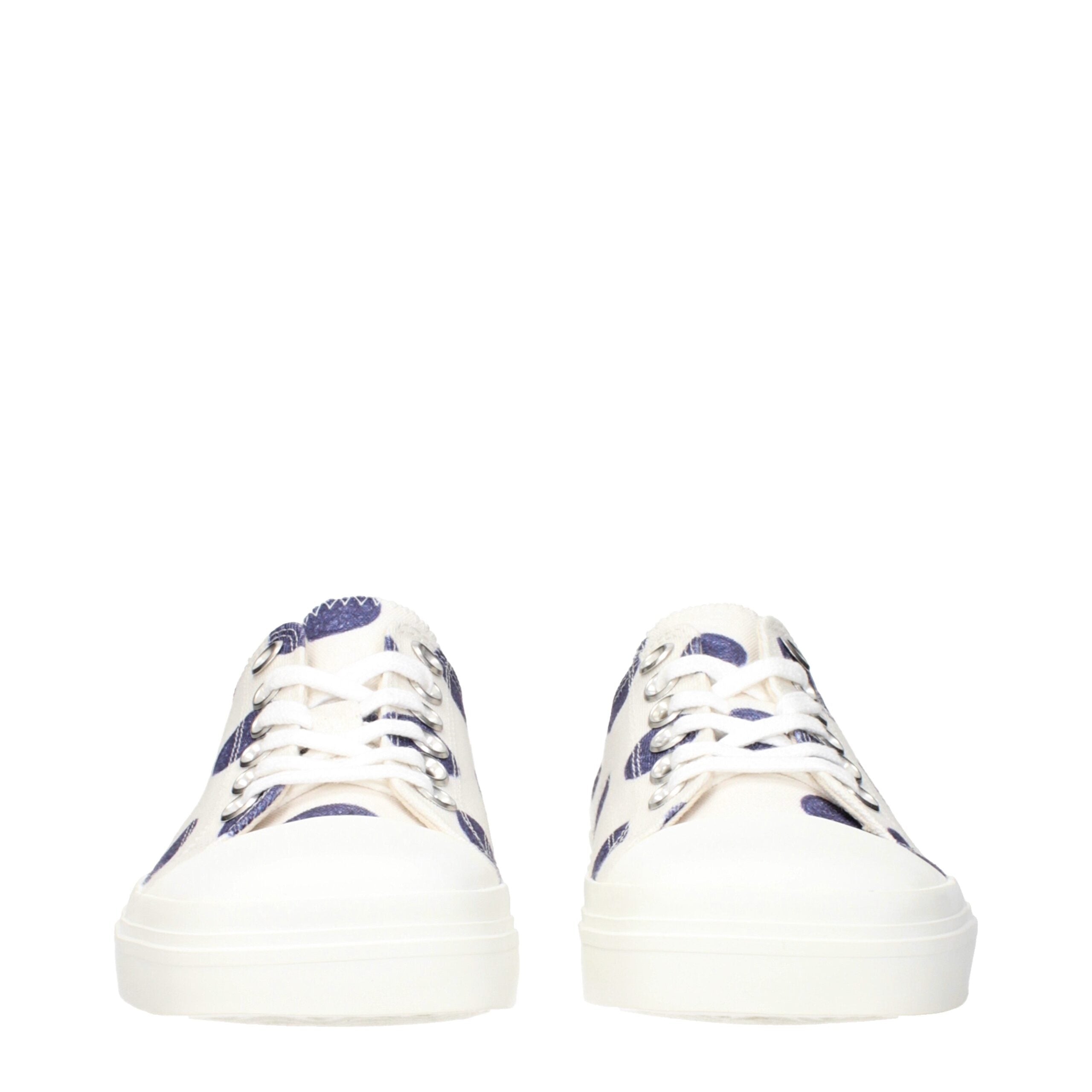 Moschino White Fabric Low Top Sneakers