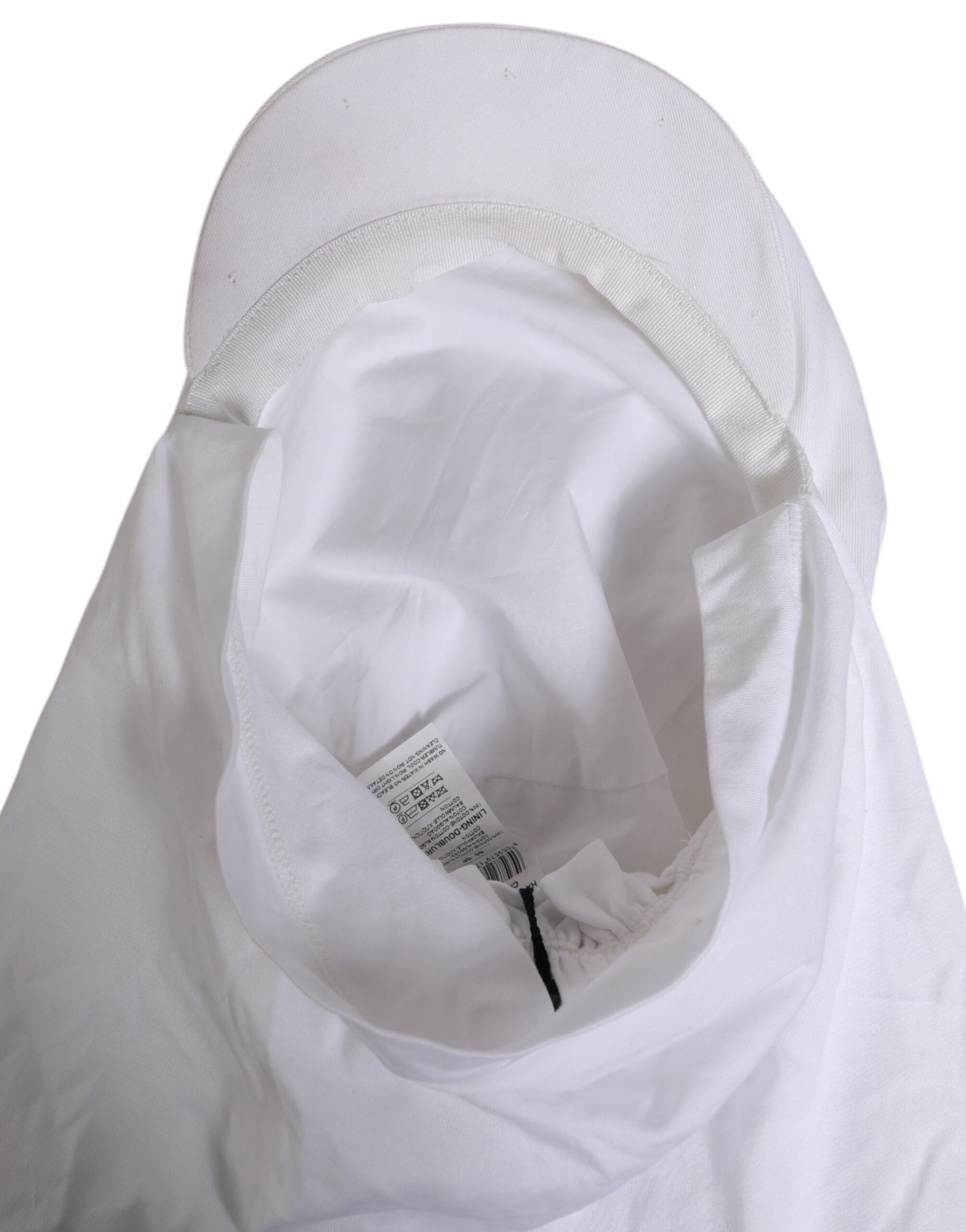 قبعة بيسبول دولتشي آند غابانا بيضاء من القطن بشعار DG