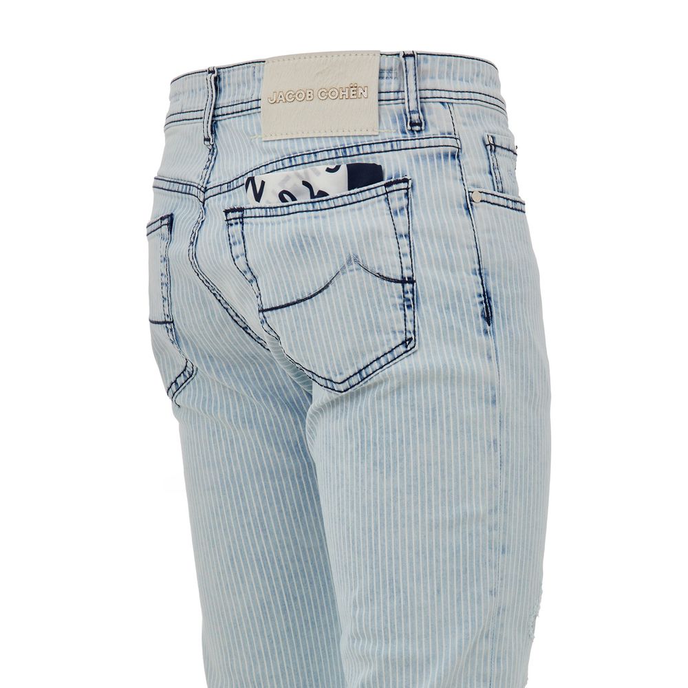 Jacob Cohen Blue Cotton Skinny Jeans