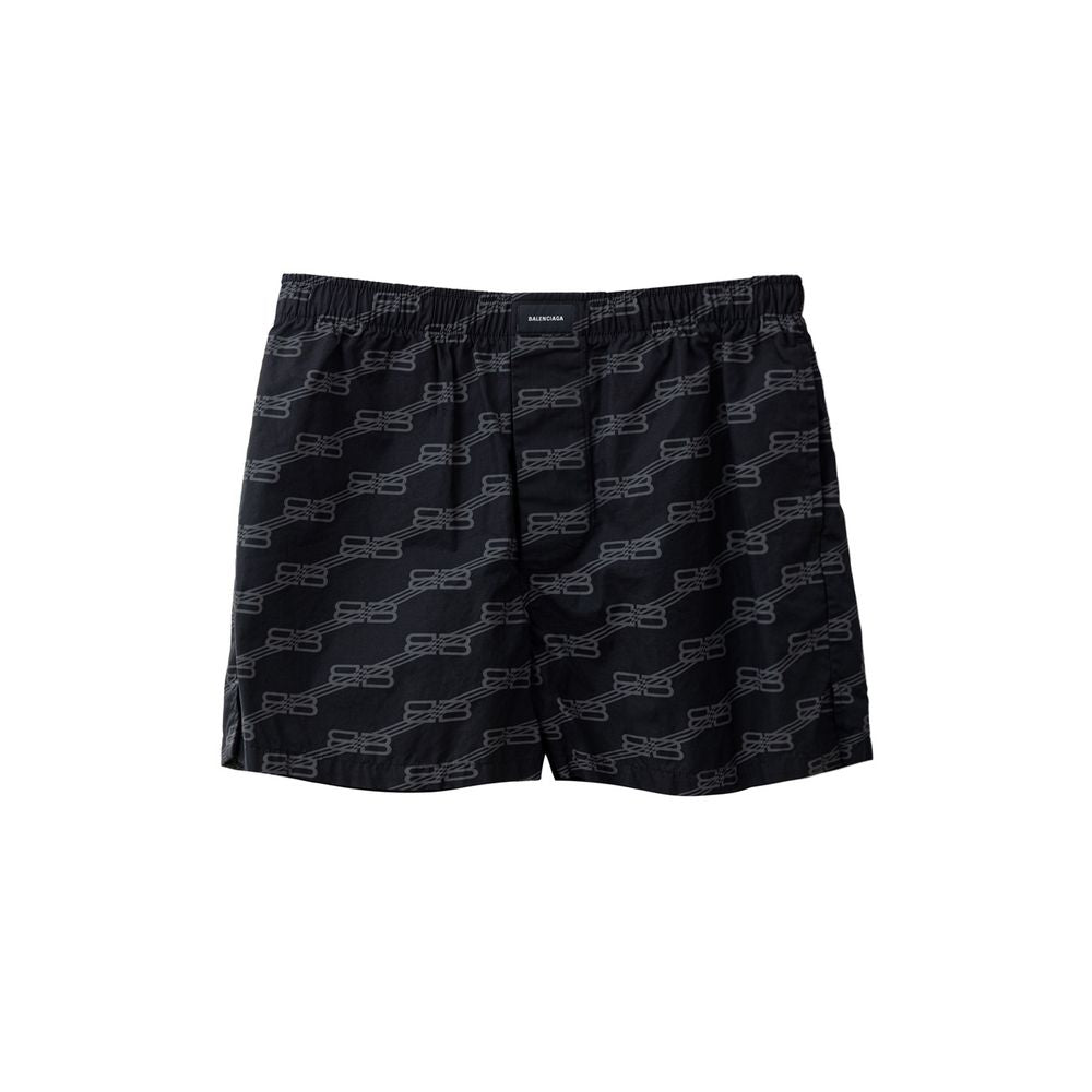 Balenciaga Black Cotton Bermuda Shorts