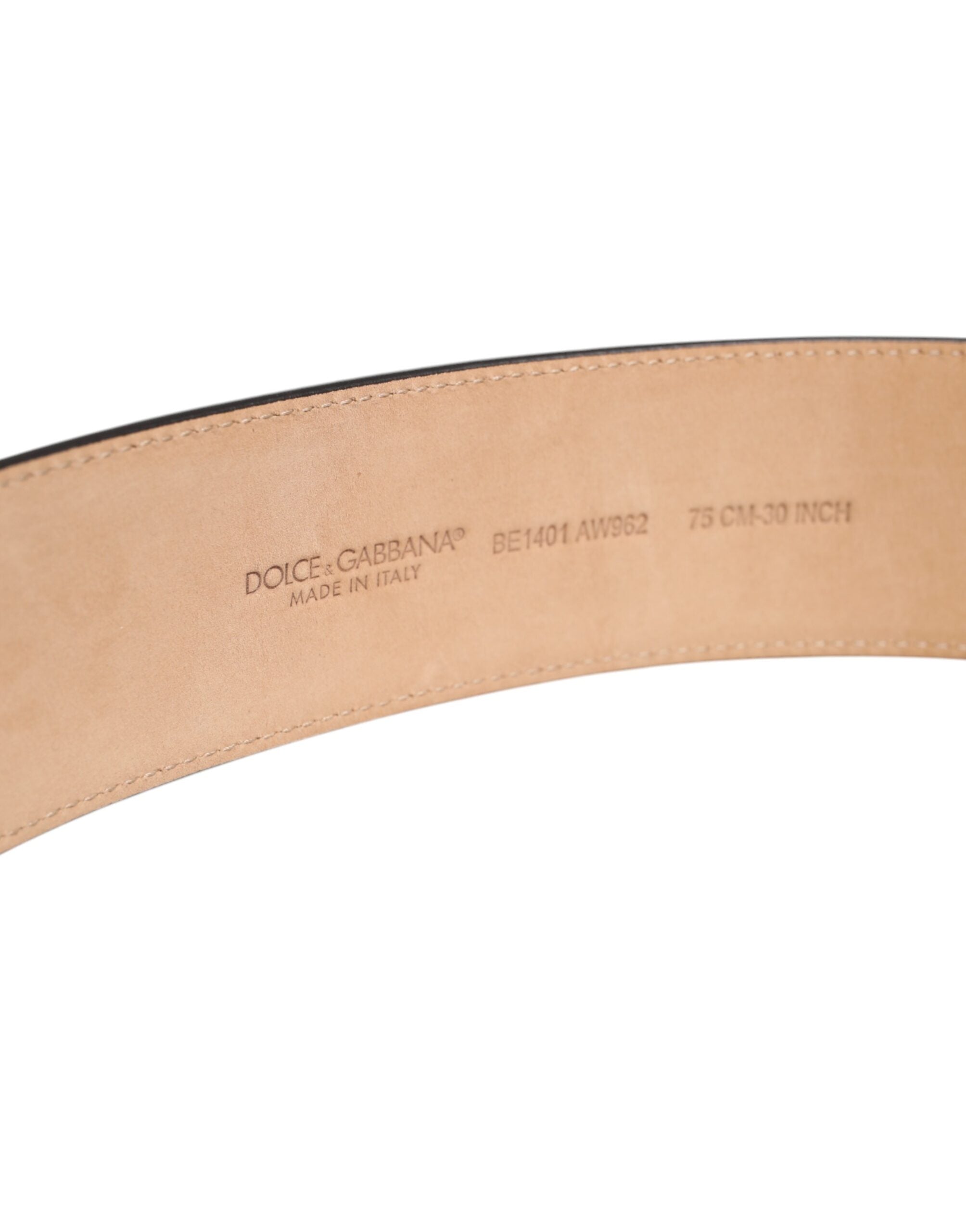 حزام دولتشي آند غابانا الكلاسيكي المصنوع من الجلد البني بمشبك معدني بيضاوي