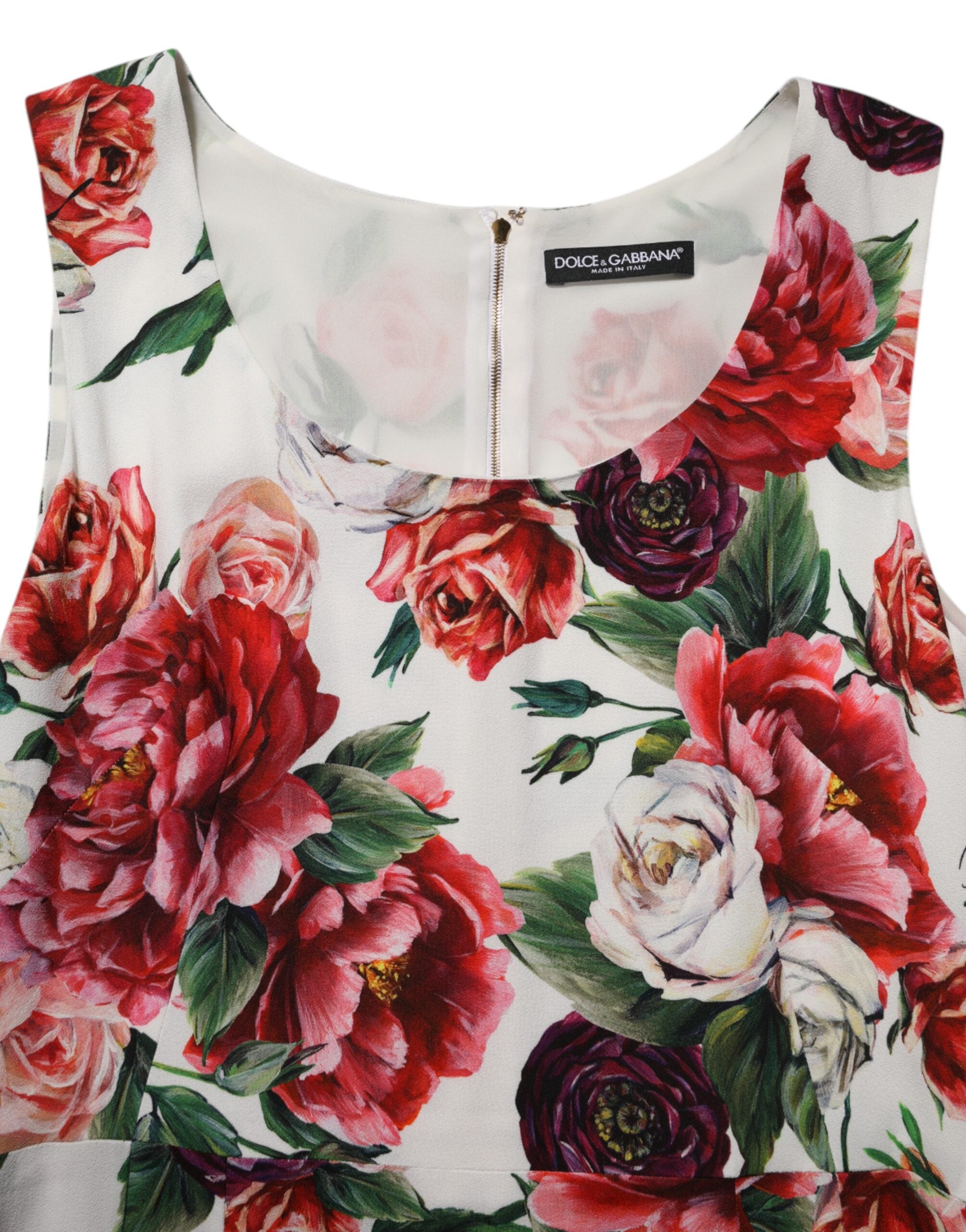 فستان دولتشي آند غابانا متعدد الألوان بطبعة زهور من الفيسكوز