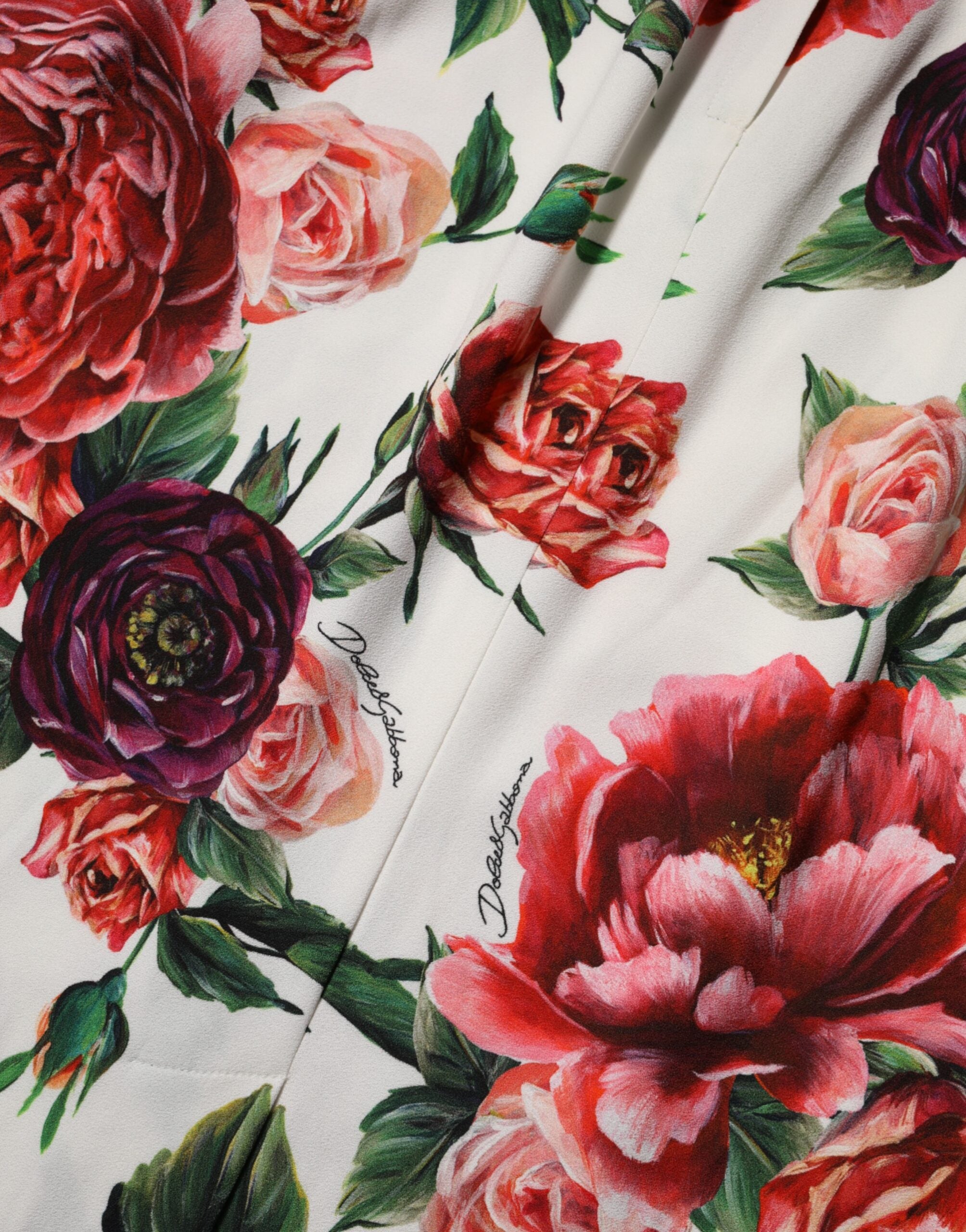 فستان دولتشي آند غابانا متعدد الألوان بطبعة زهور من الفيسكوز