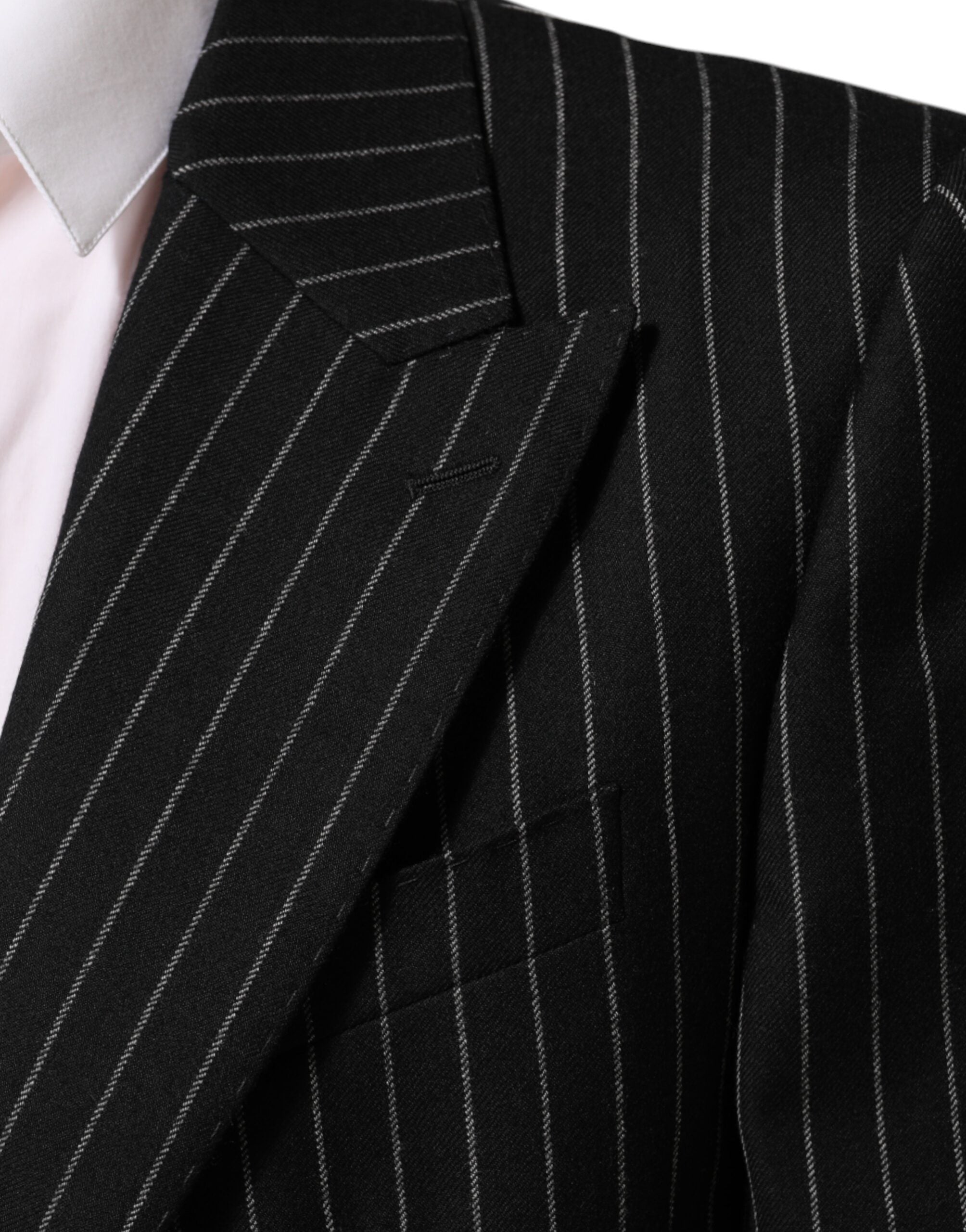 جاكيت بدلة مخطط أسود بزرين من دولتشي آند غابانا