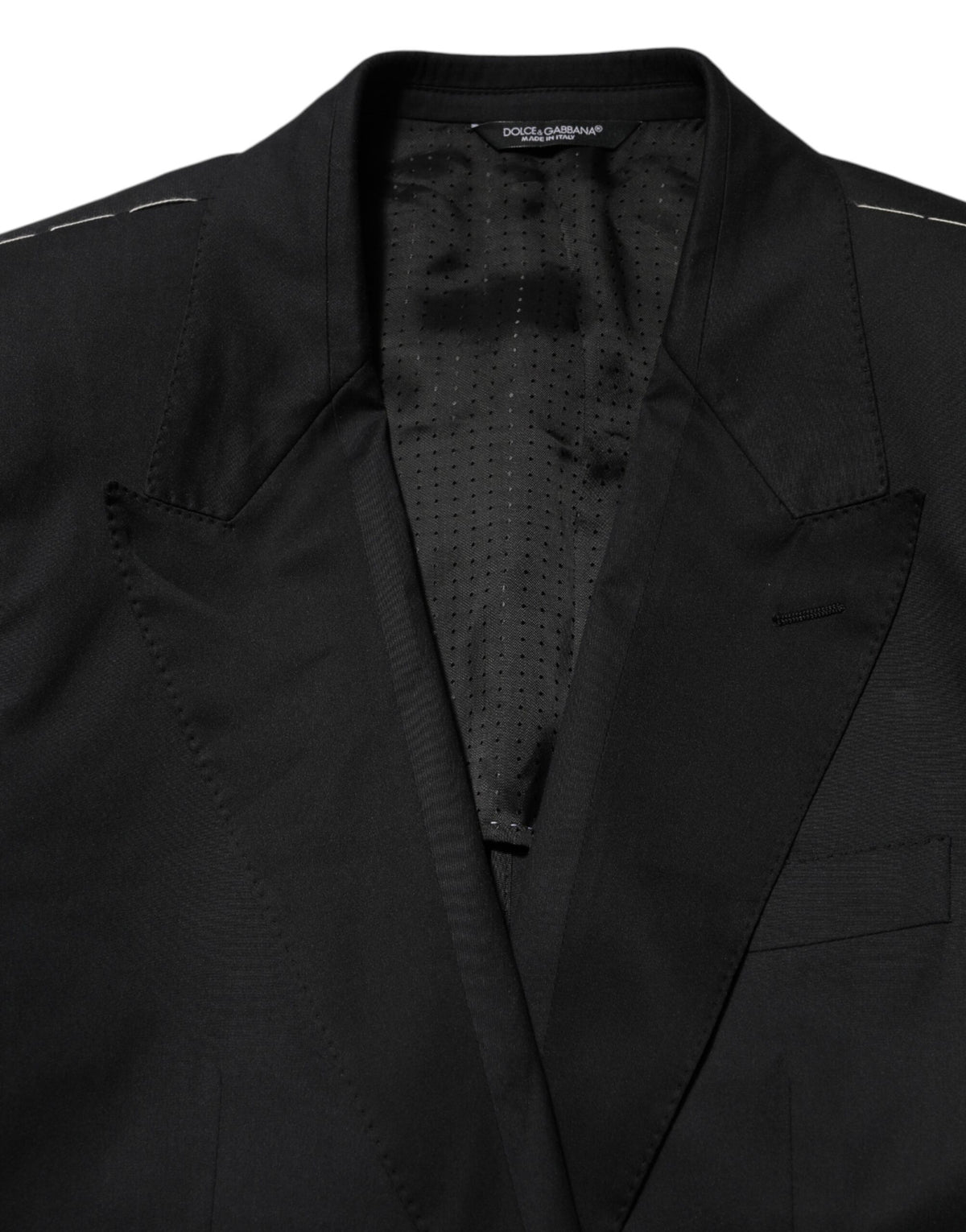 Dolce & Gabbana Black Cotton 2 Buttons Suit Jacket Blazer