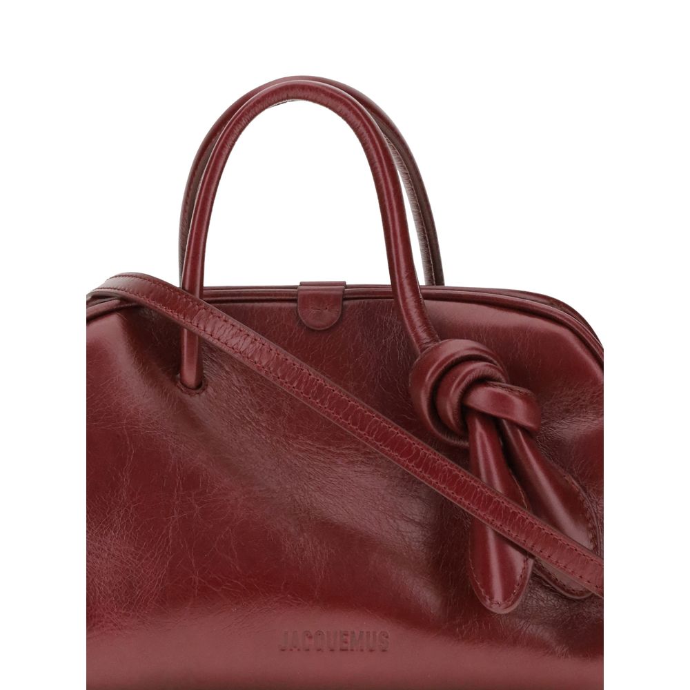 Jacquemus Bordeaux Calf Leather Bos Taurus Handbag