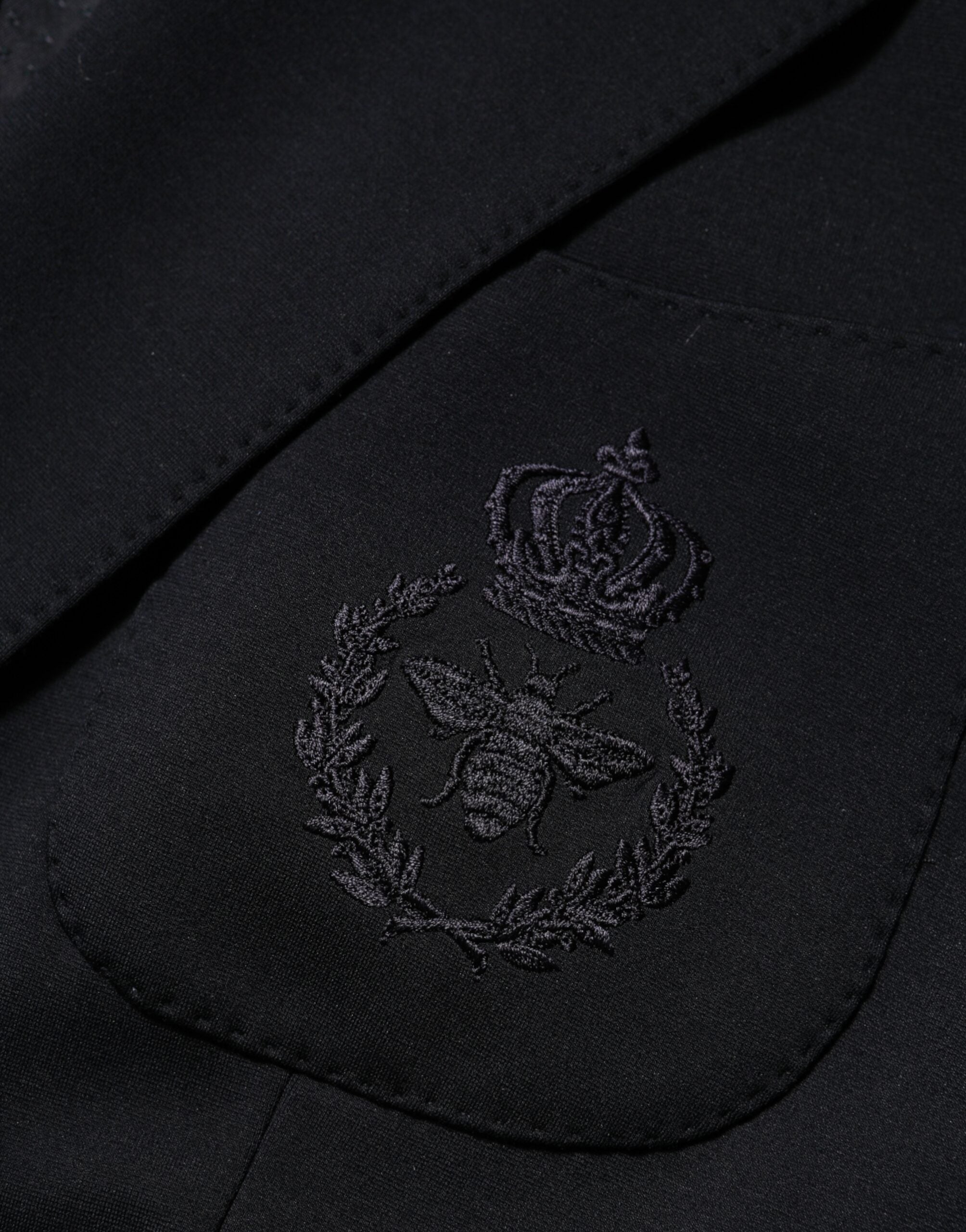 جاكيت بدلة دولتشي آند غابانا أسود من الفيسكوز بزرين